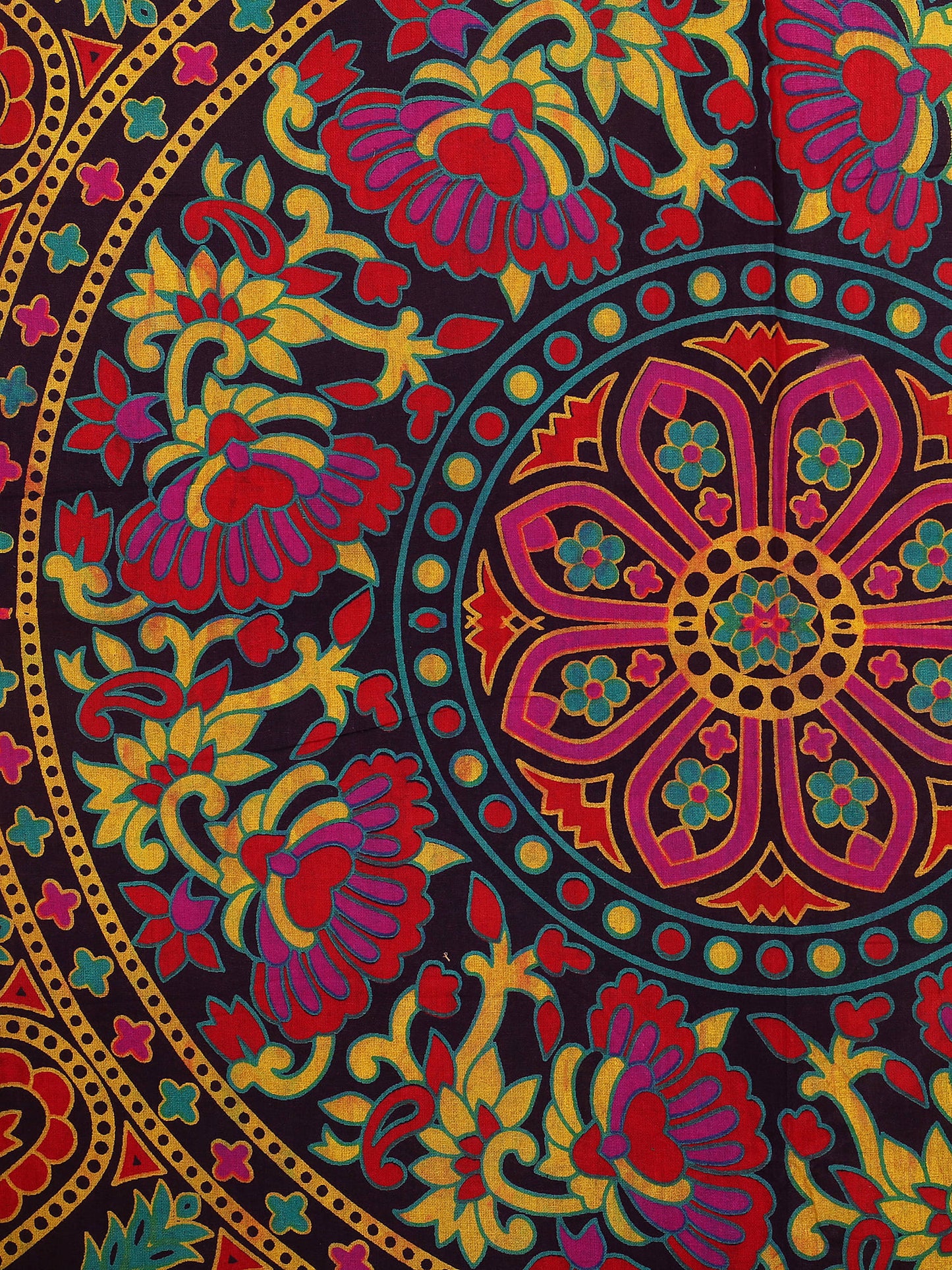 100% Cotton Printed King Bedsheet (Purple)