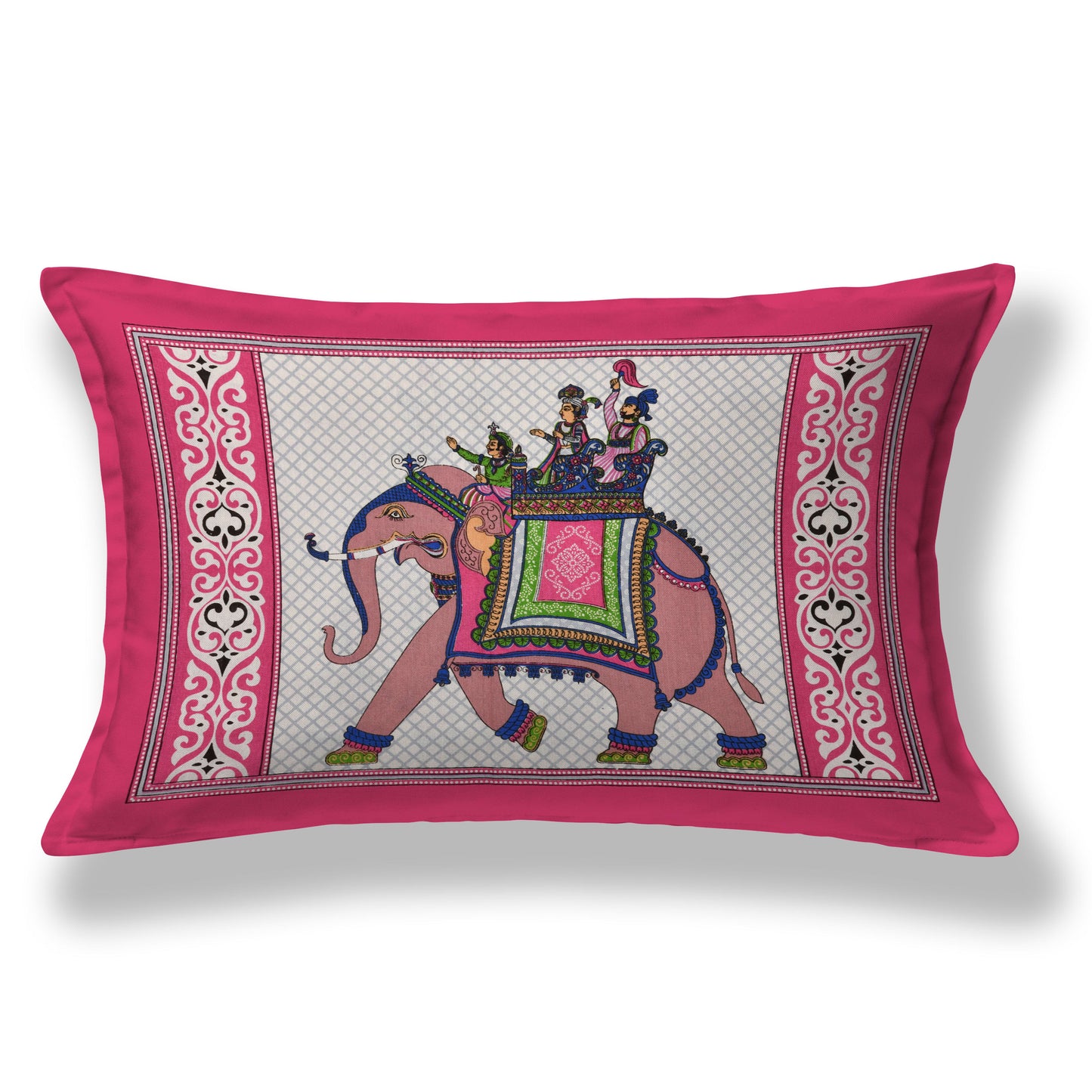 Big Elephant Printed Cotton single Bed Sheet With 1 Pillo Cover ?