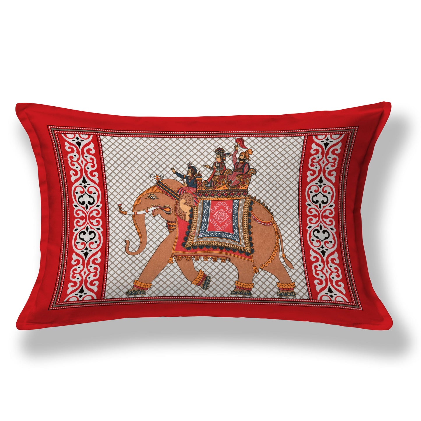 Big Elephant Printed Cotton single Bed Sheet With 1 Pillow Cover