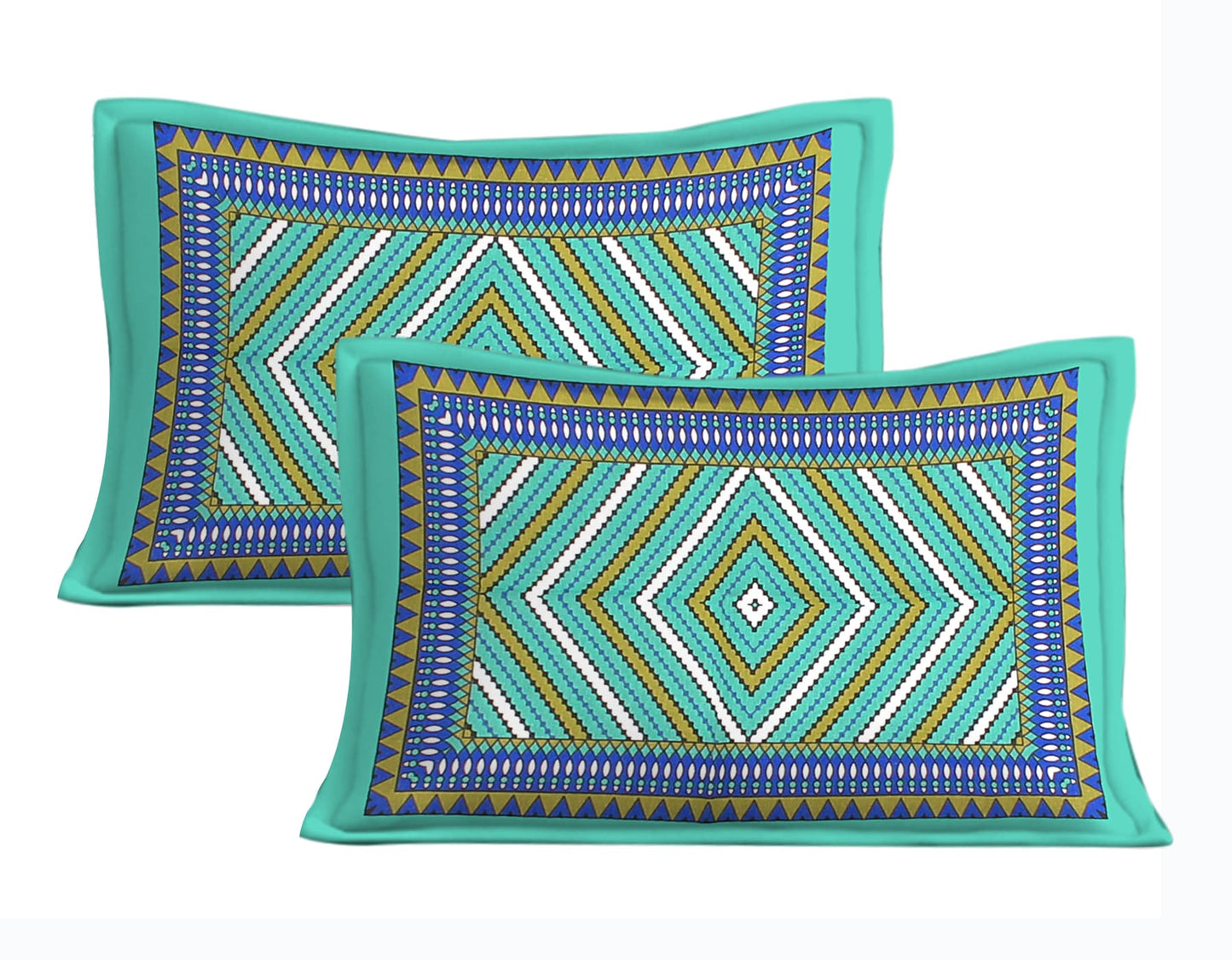 Cotton Double Jaipuri Prints Flat Bedsheet With 2 Pillow Cover