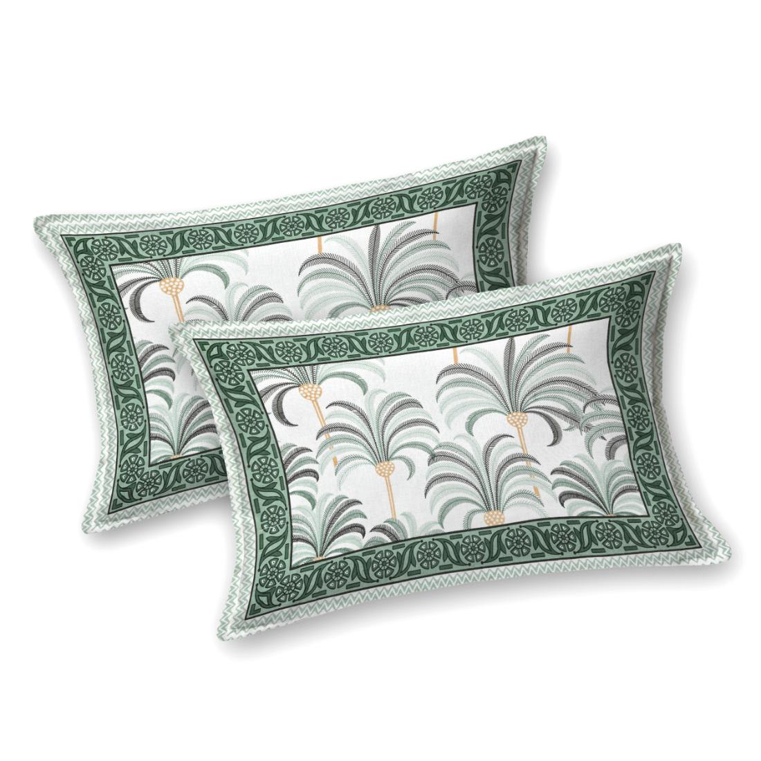 Cotton Jaipuri Diwan Size Bedsheet With 2 Zipper Pillow Cover (Size 70*100)