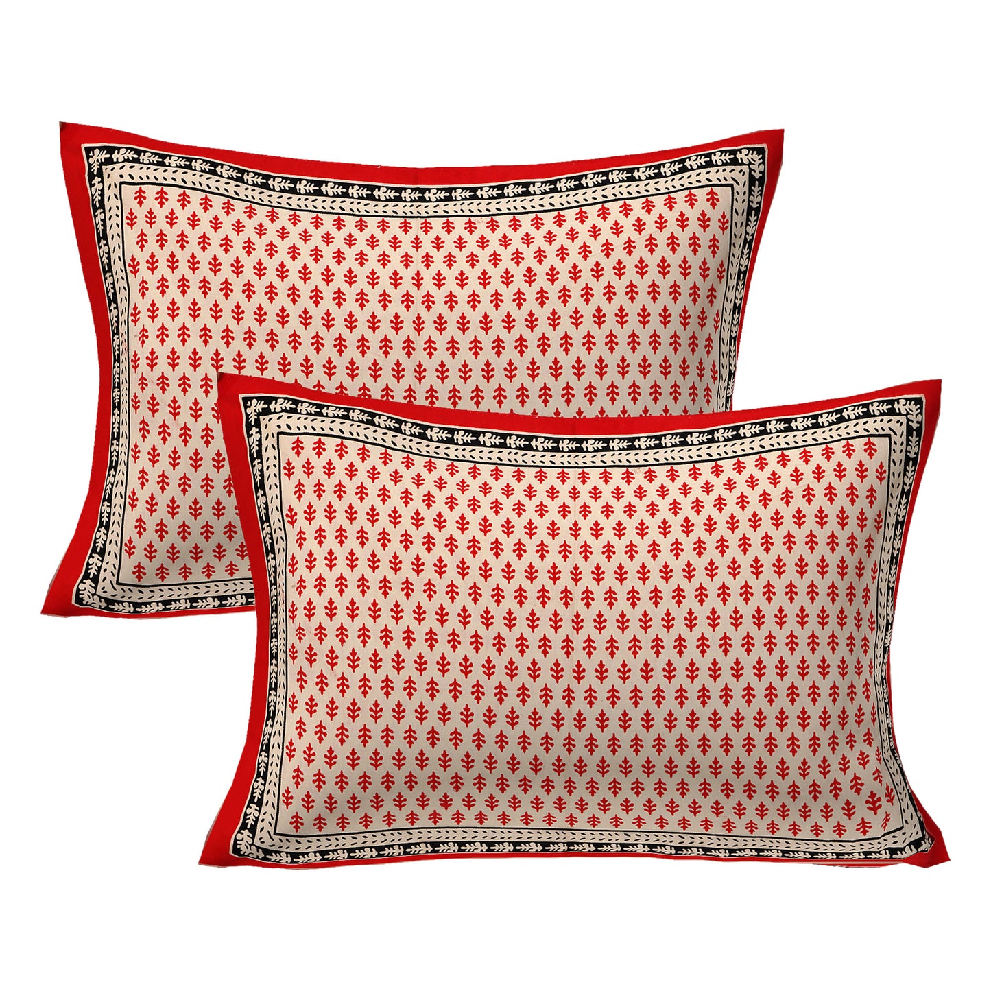 Cotton King Jaipuri Prints Flat Bedsheet (Pack of 1, Multicolor)