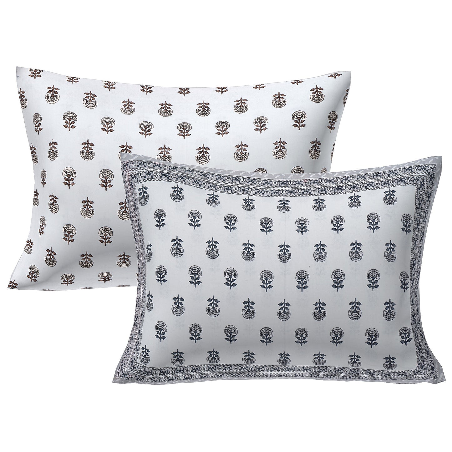 Cotton King Jaipuri Prints Flat Bedsheet (Pack of 1, Multicolor)