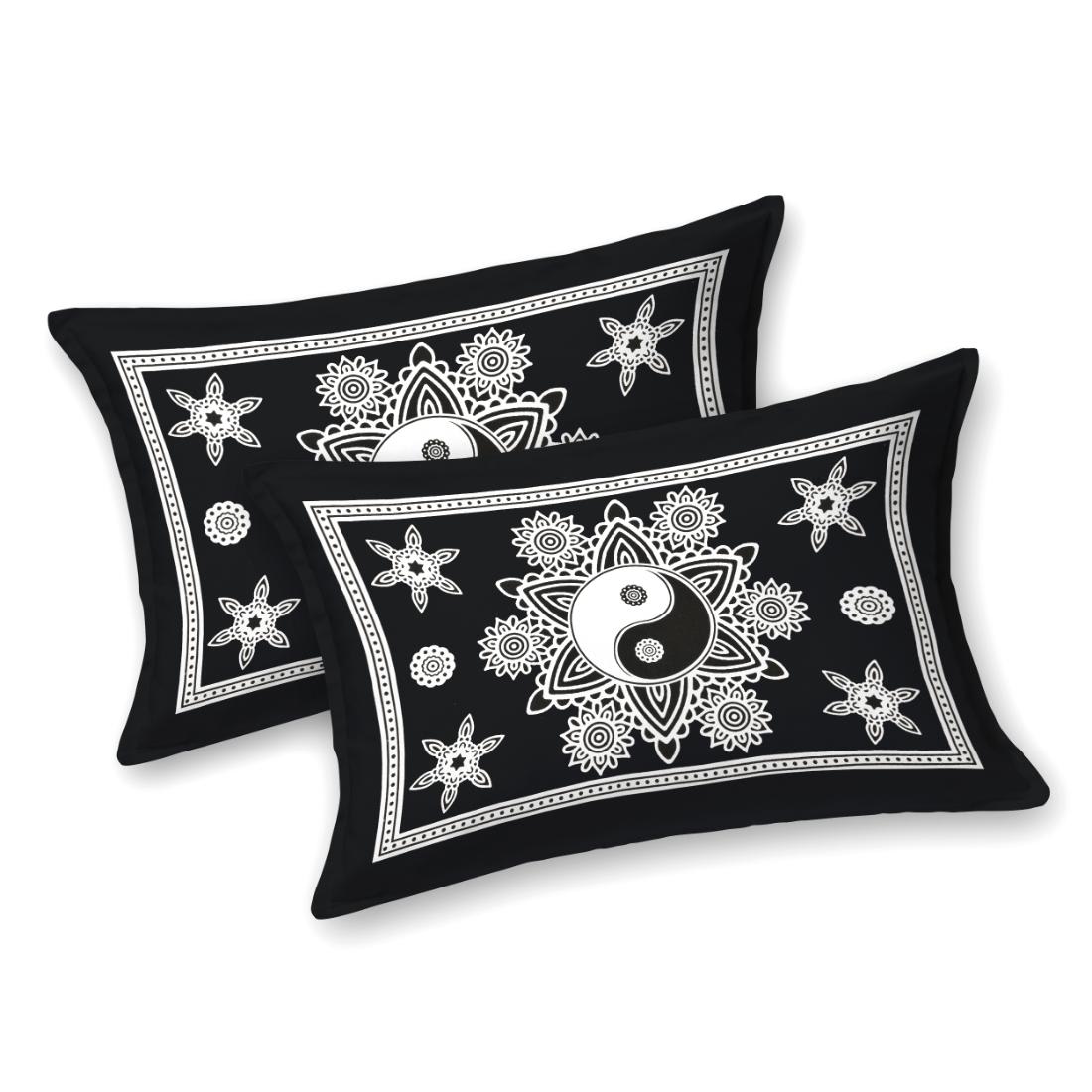 Flroal Mandala Printed Comfort Cotton Double Bed Sheet with 2 Pillow Covers