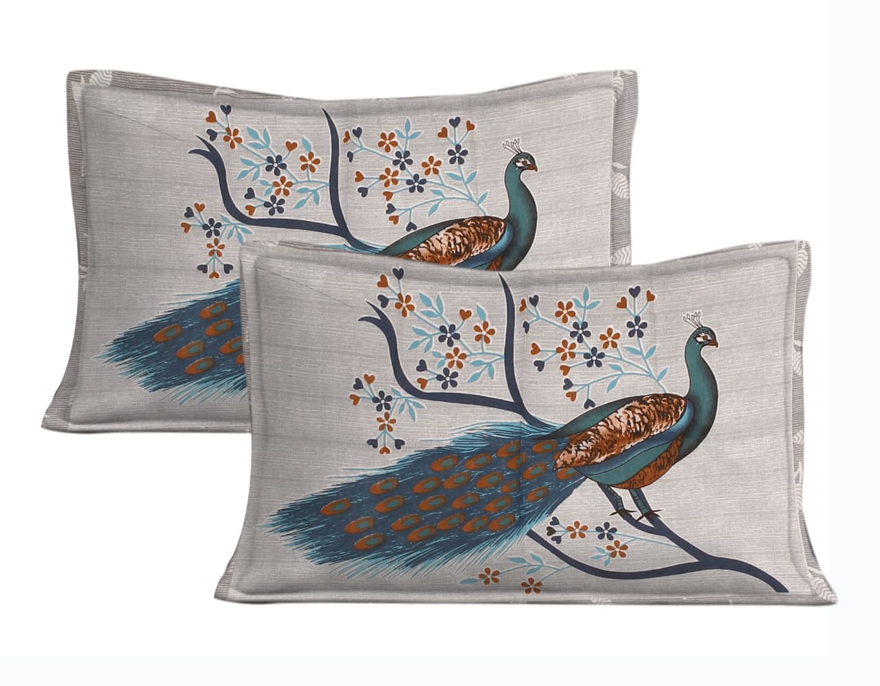 Jaipuri Prints Cotton Single Bedsheet (Multicolor)