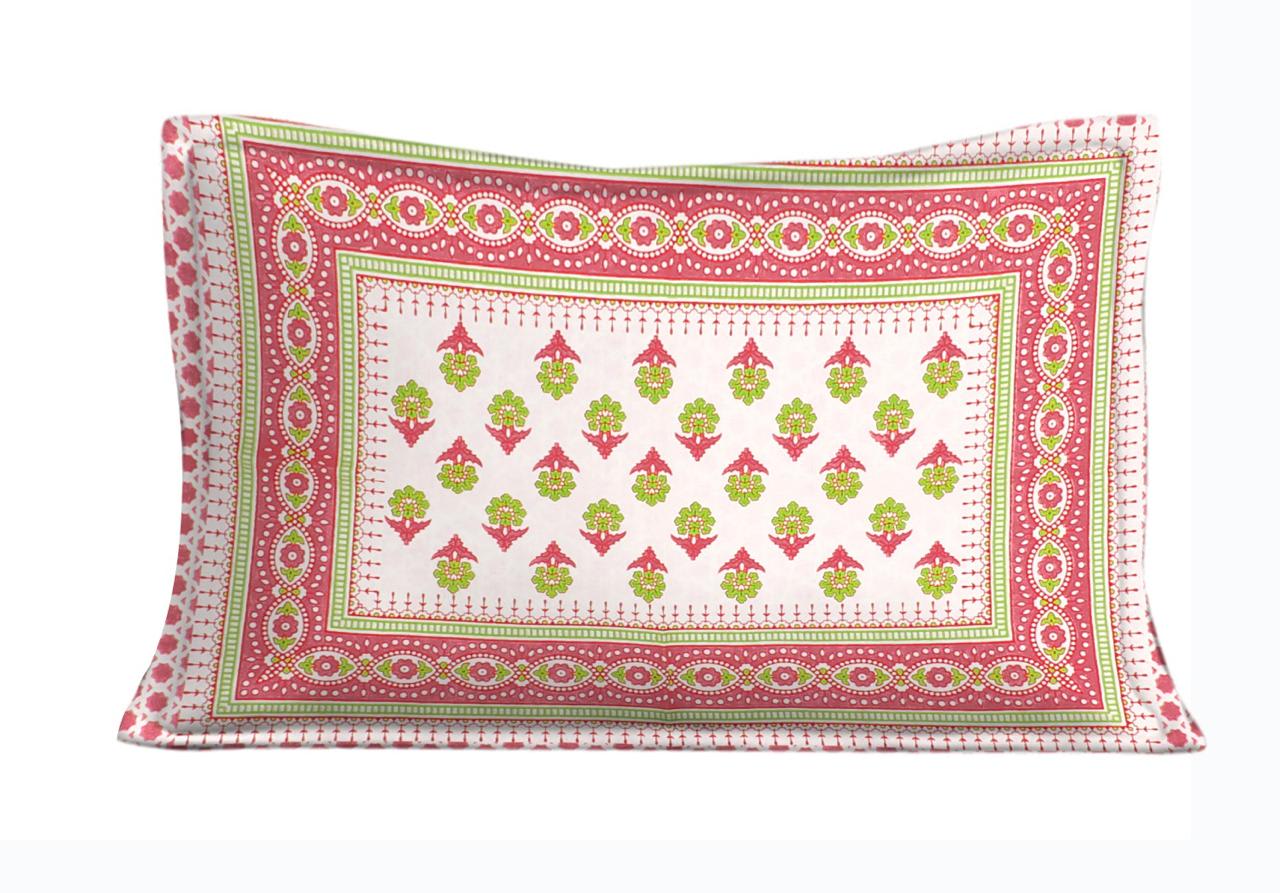 Jaipuri Prints Cotton Single Bedsheet (Multicolor)