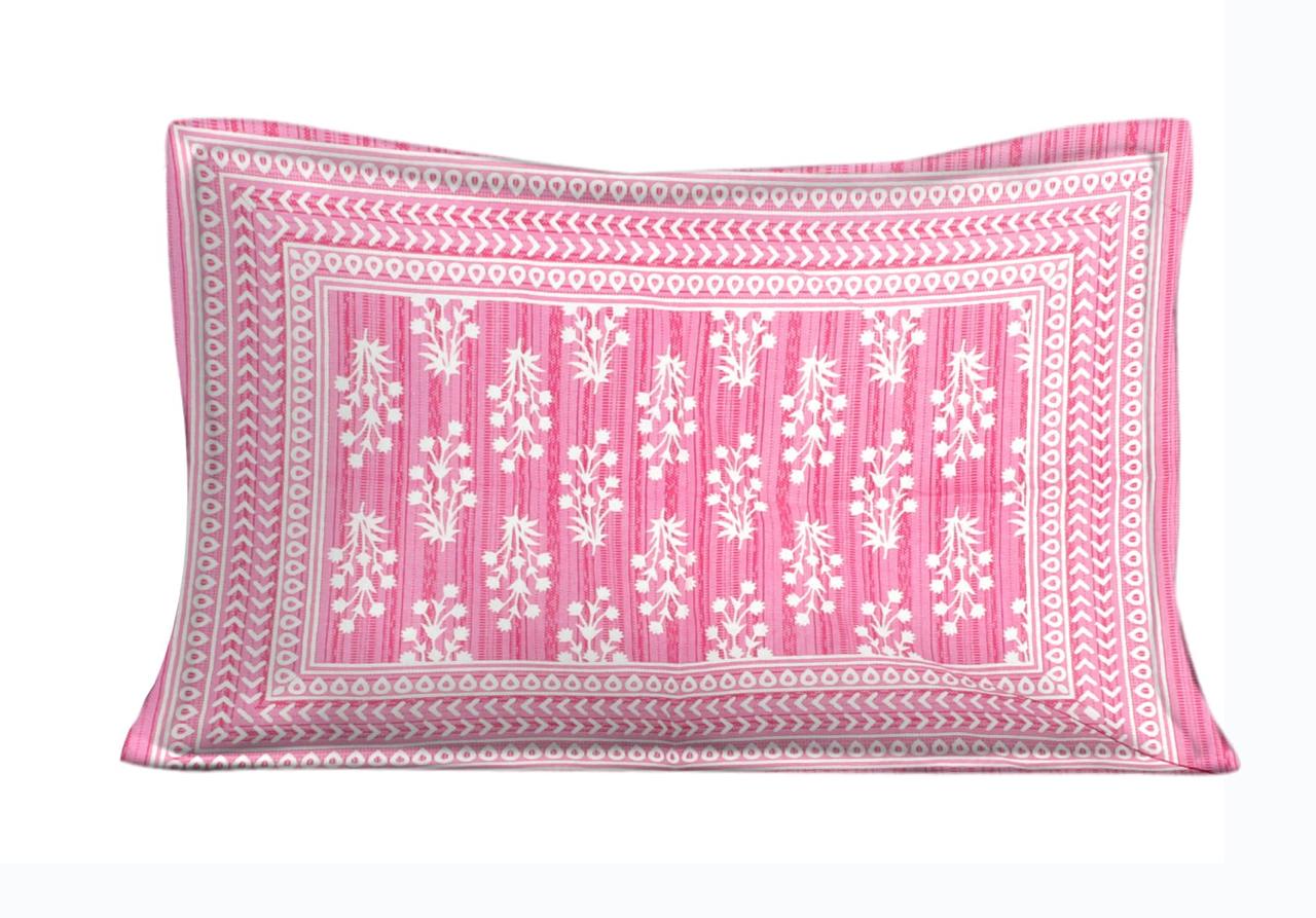Jaipuri Prints Cotton Single Bedsheet (Multicolor)