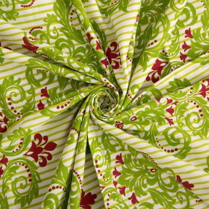 Jaipuri Prints Cotton Double Bedsheet (Green)