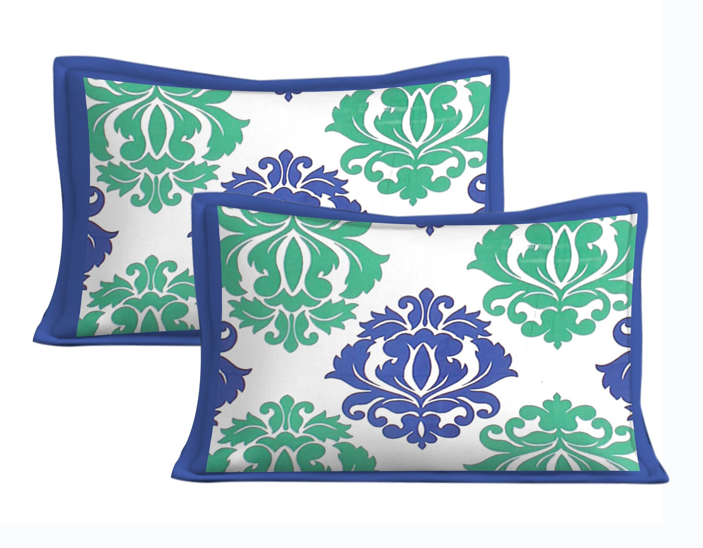 Jaipuri Prints Cotton Double Bedsheet (Blue)