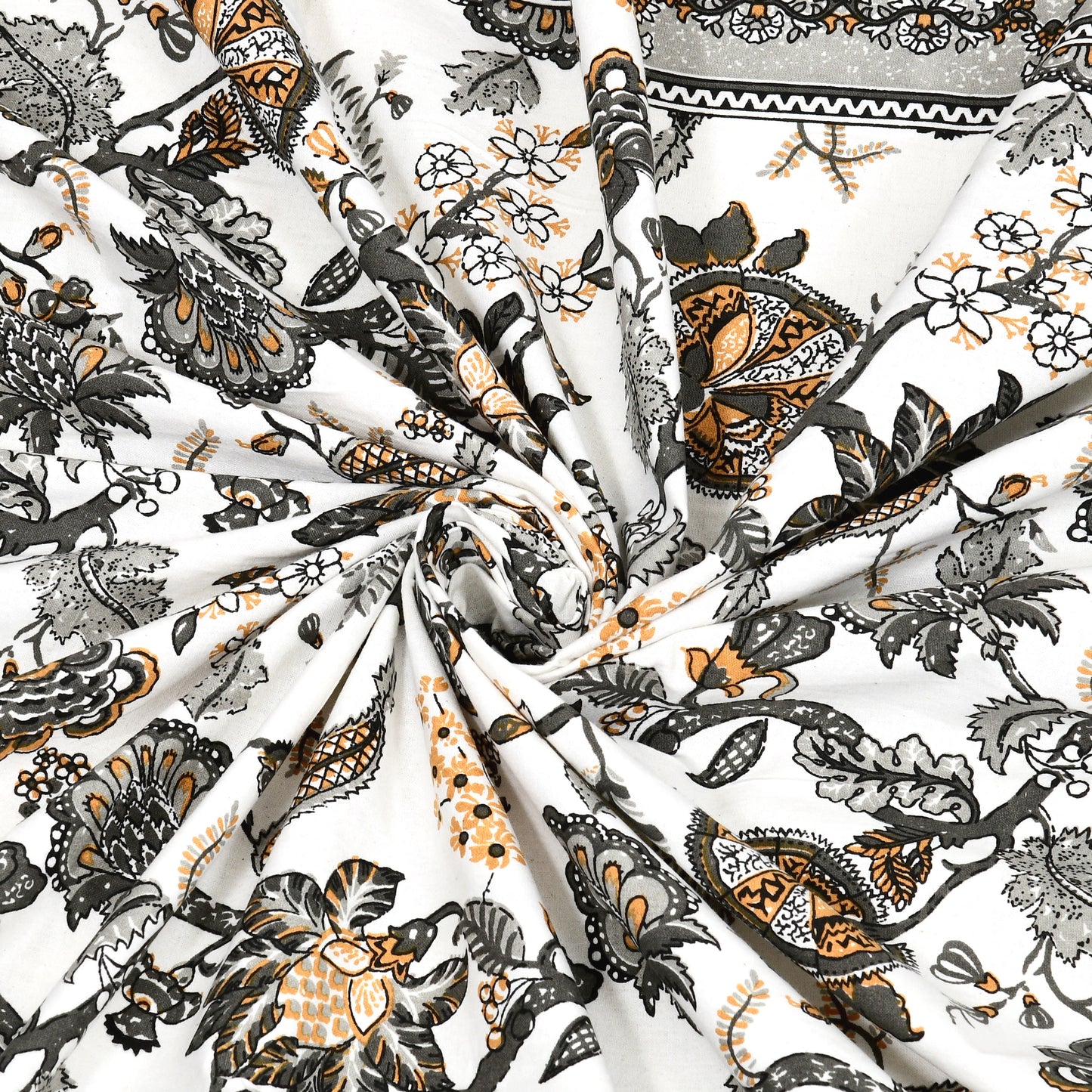 Rajasthan Royal Super Fine Cotton Block Print King Size Bedsheet