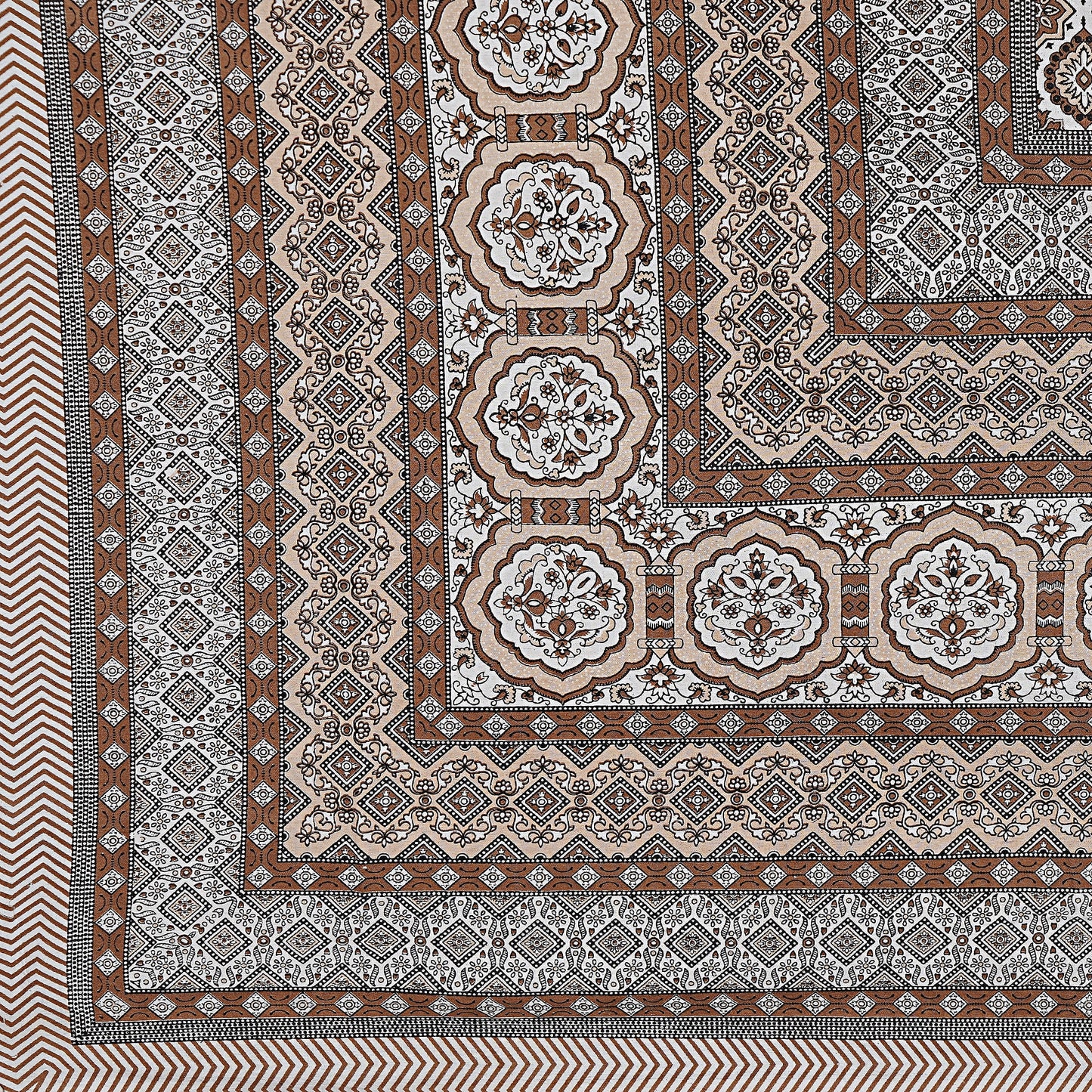 Rajasthan Royal Super Fine Cotton Block Print King Size Bedsheet