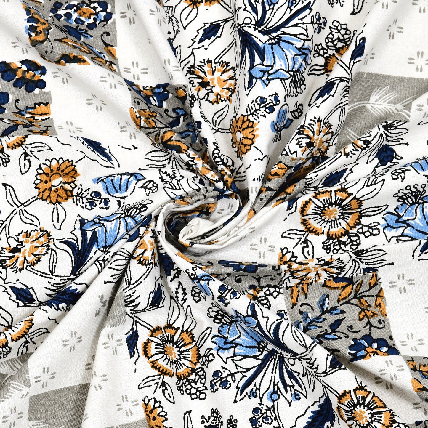 Rajasthan Royal Super Fine Cotton Block Print King Size Bedsheet