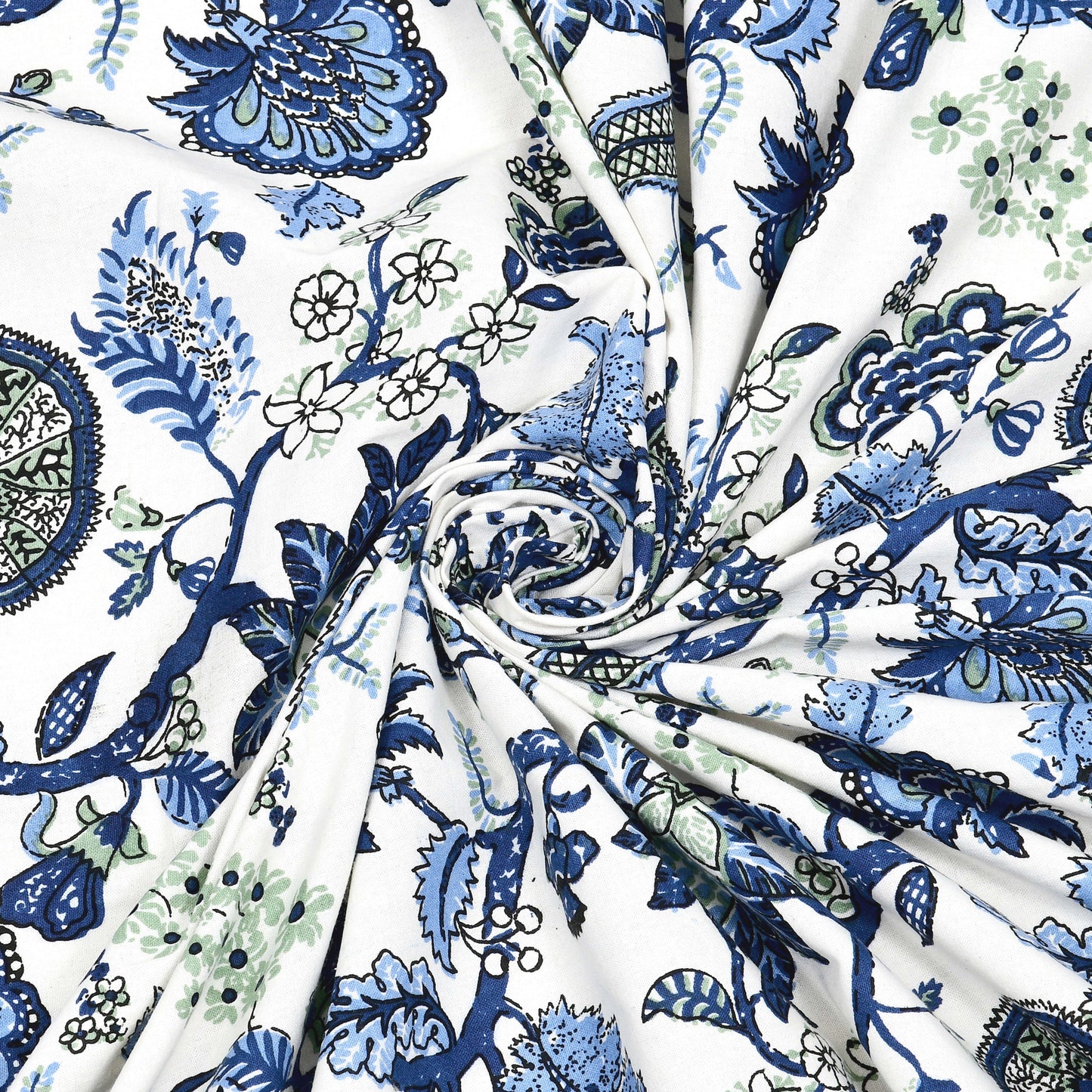 Rajasthan Royal Super Fine Cotton Block Print King Size Bedsheet