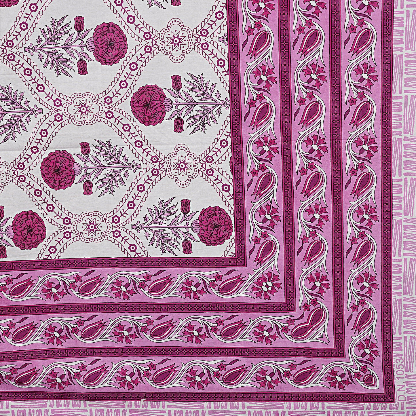 Rajasthan Royal Super Fine Cotton Block Print King Size Bedsheet