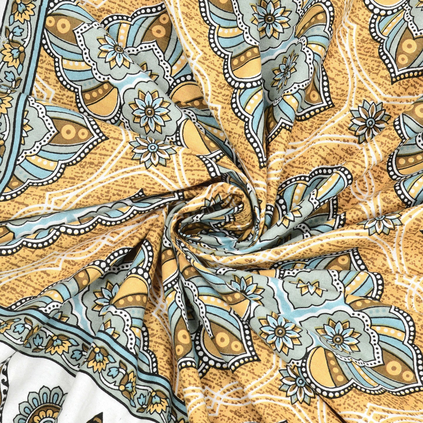 Rajasthan Royal Super Fine Cotton Block Print King Size Bedsheet