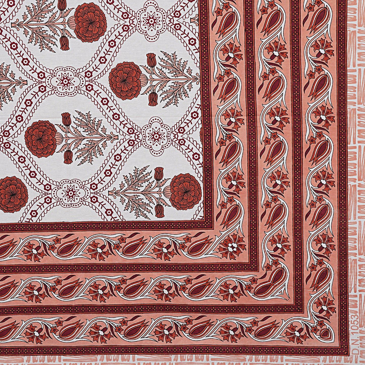 Rajasthan Royal Super Fine Cotton Block Print King Size Bedsheet