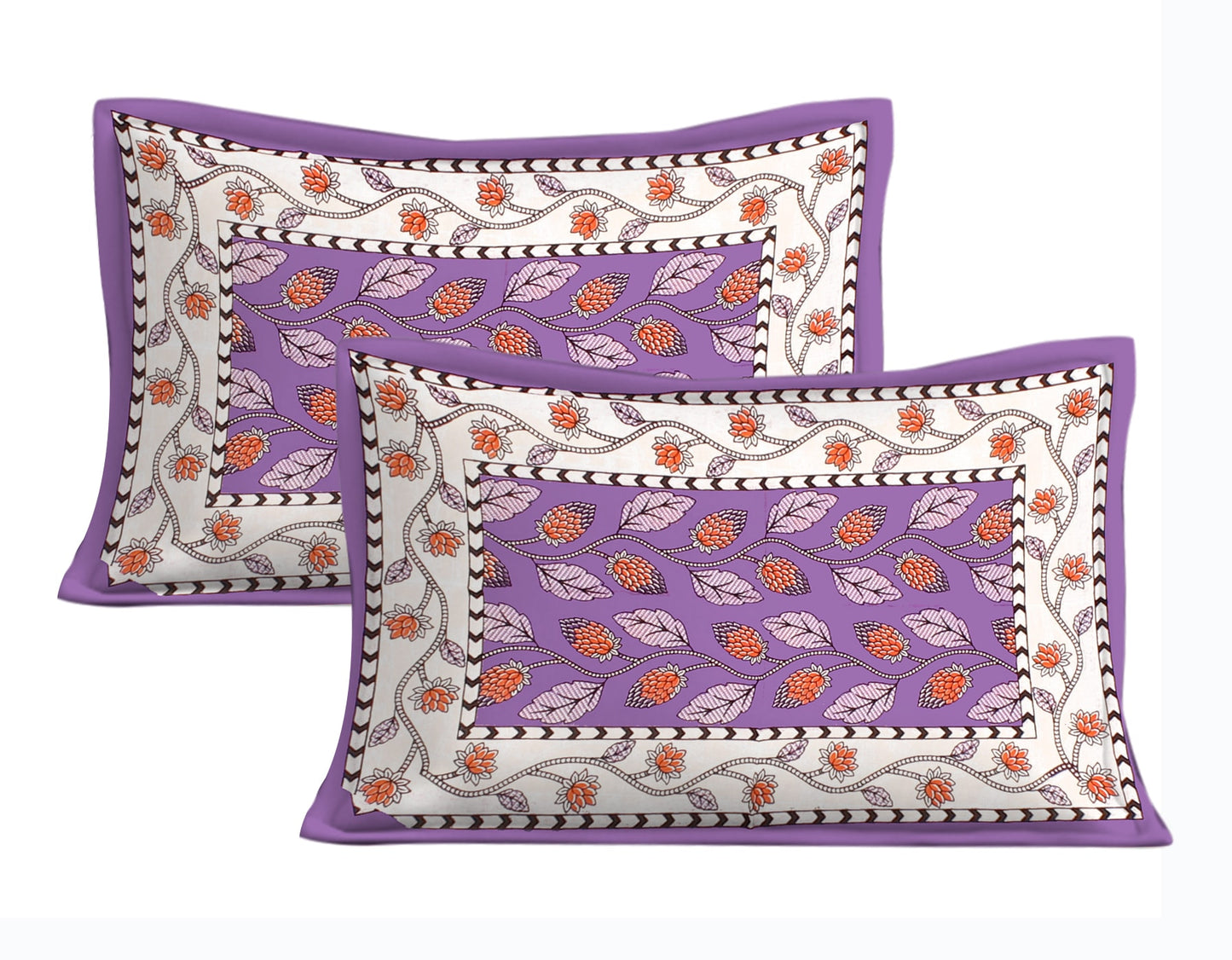 Rajasthani Jaipuri Traditional Double Bed Bedsheet with 2 Pillow Covers