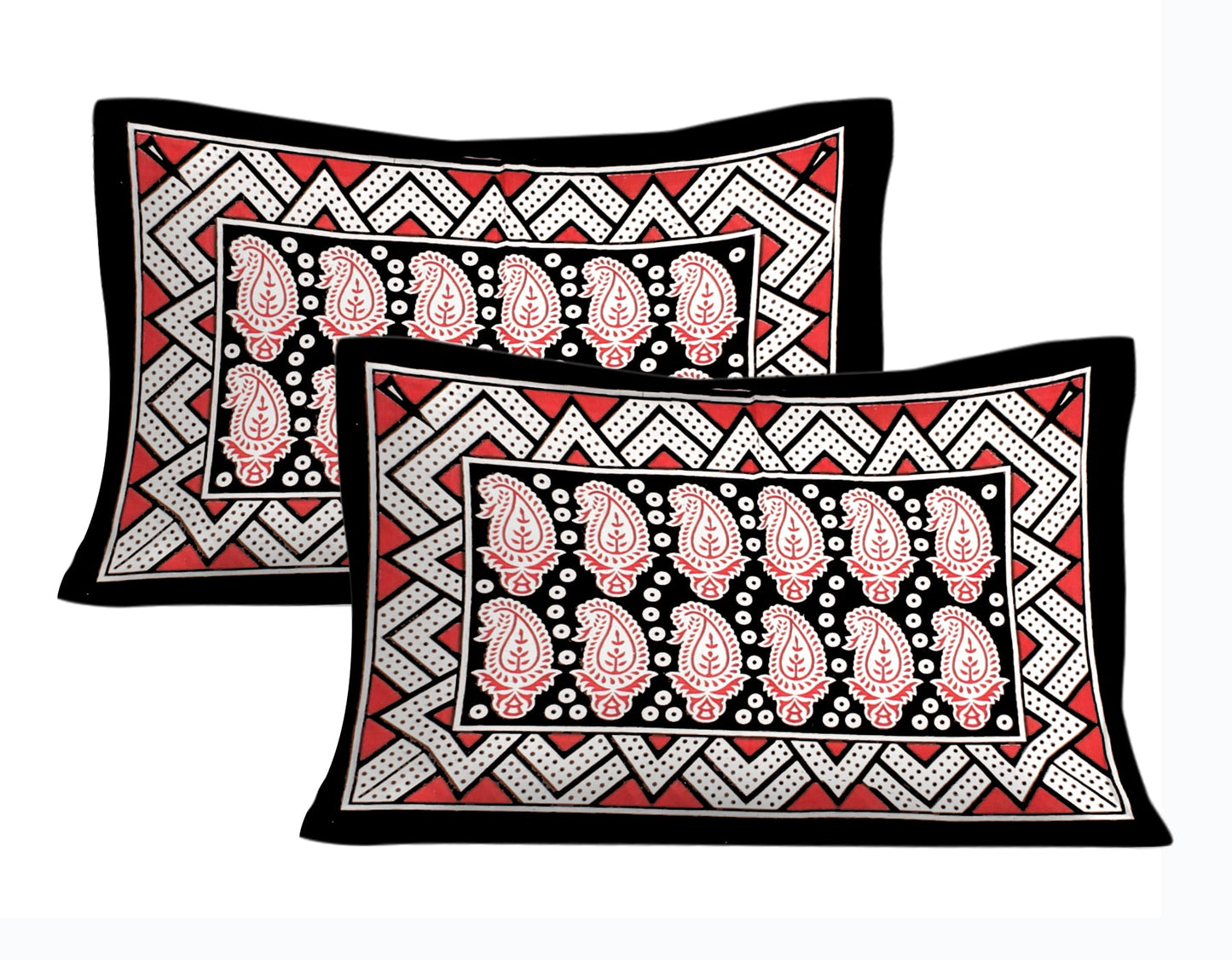 Rajasthani Jaipuri Traditional Double Bed Bedsheet with 2 Pillow Covers