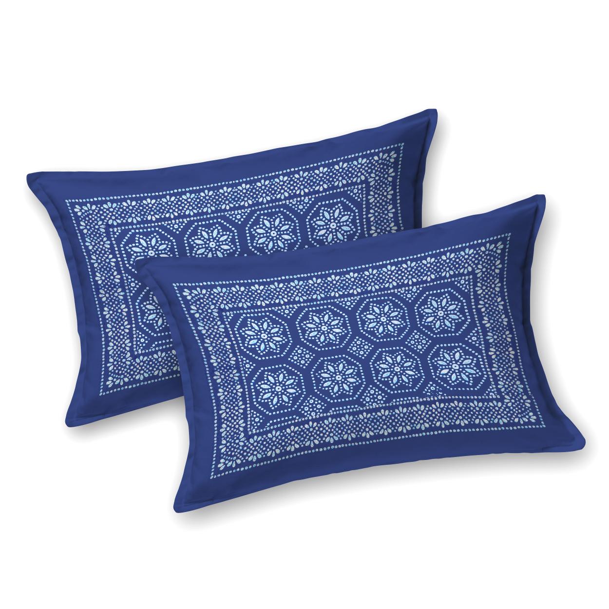 Rajasthani Jaipuri Traditional Double Bed Bedsheet with 2 Pillow Covers