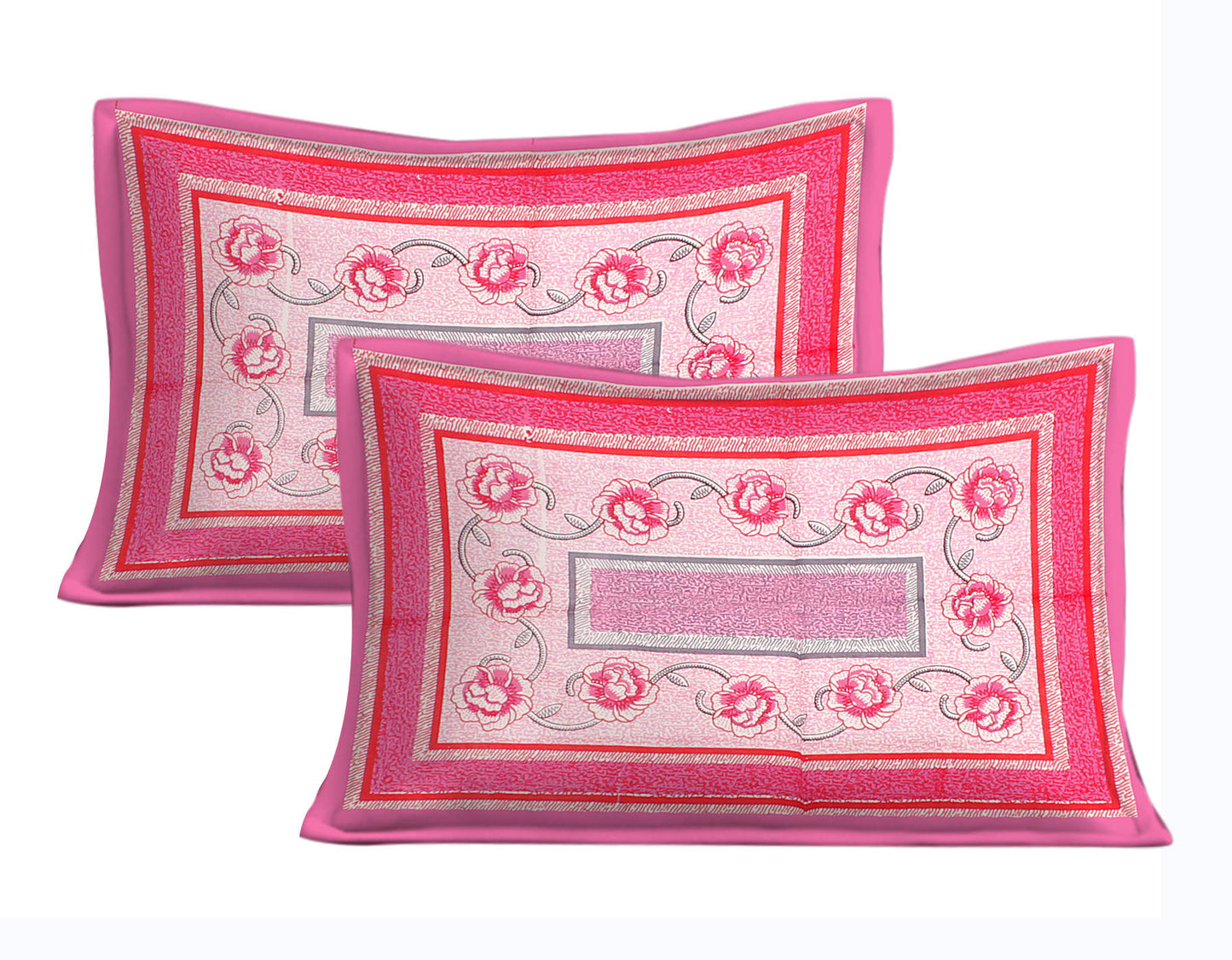 Rajasthani Jaipuri Traditional Double Bed Bedsheet with 2 Pillow Covers