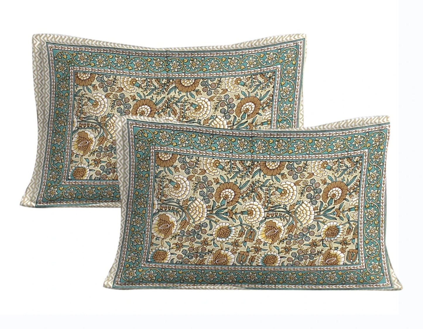 Rajasthani Jaipuri Traditional Double Bed Bedsheet with 2 Pillow Covers -