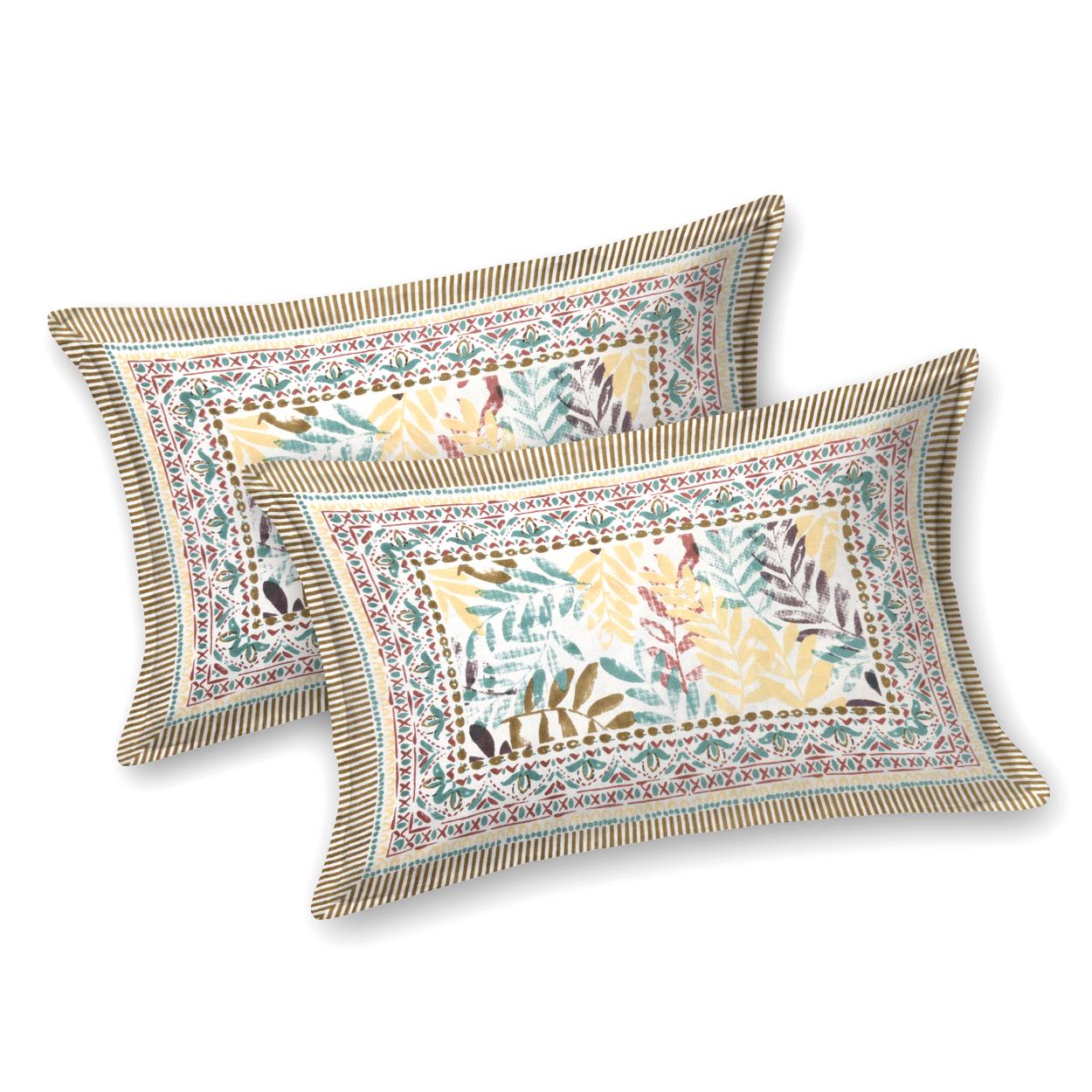 Rajasthani Jaipuri Traditional King Size Bed Bedsheet with 2 Pillow Covers