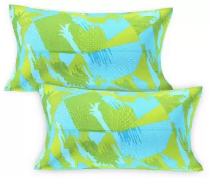 100% Cotton Printed Double Bedsheet (Blue)