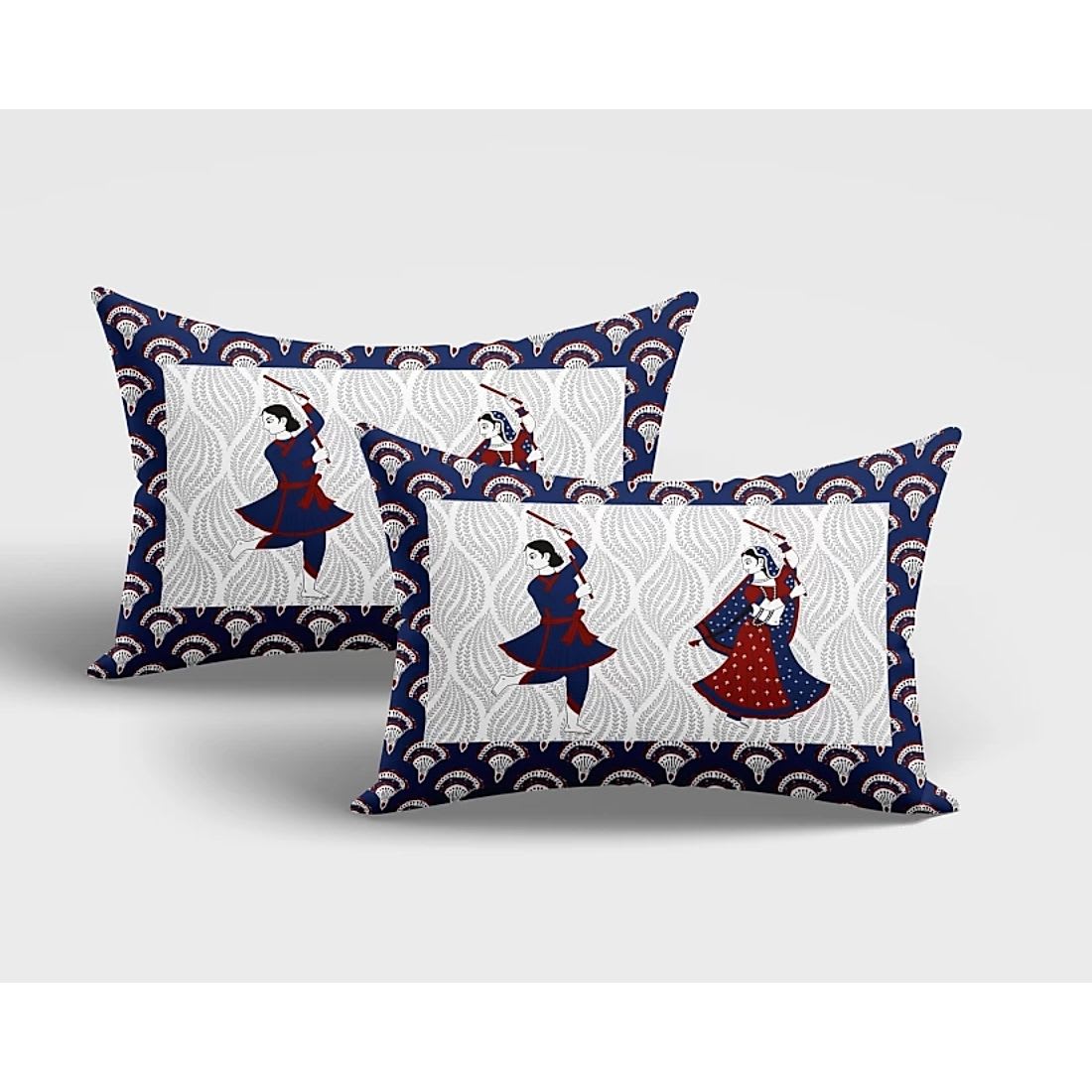 100% Cotton Printed Double Bedsheet (Blue)