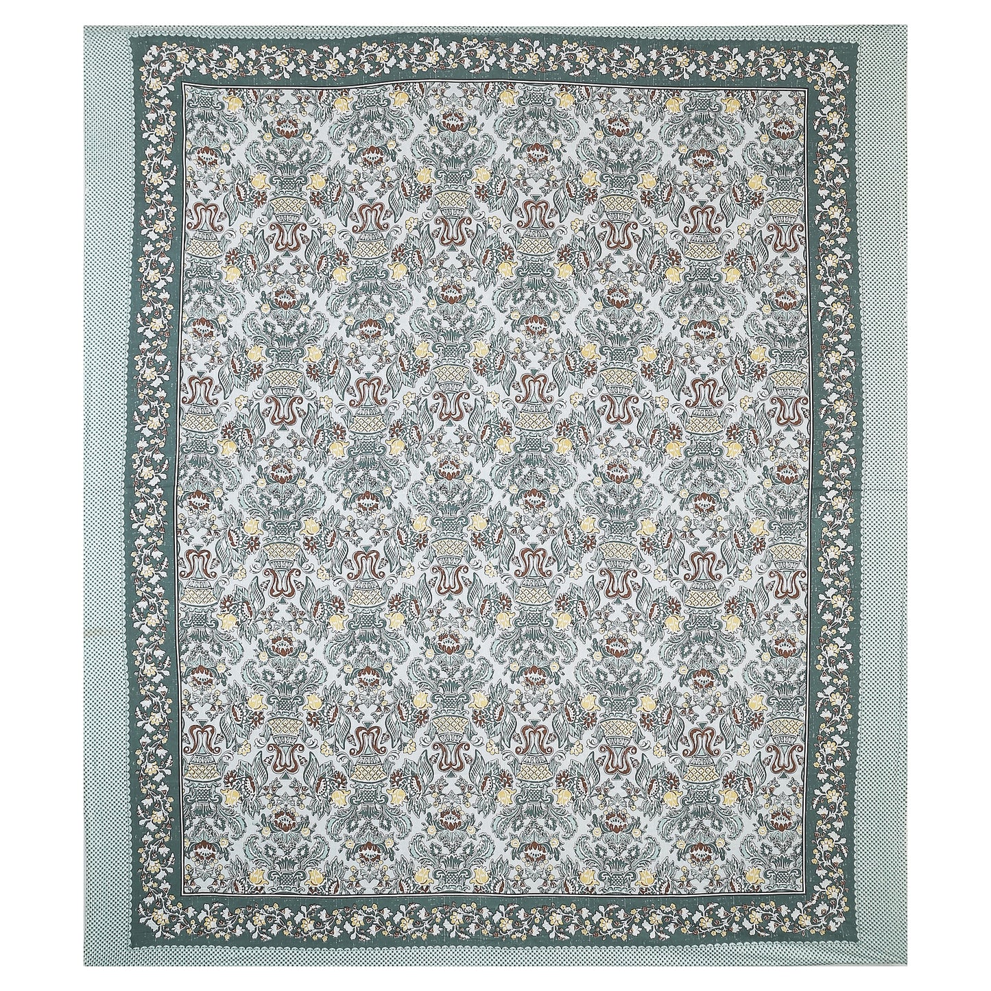 100% Cotton King Jaipuri Prints Flat Bedsheet (Pack of 1, Multicolor)