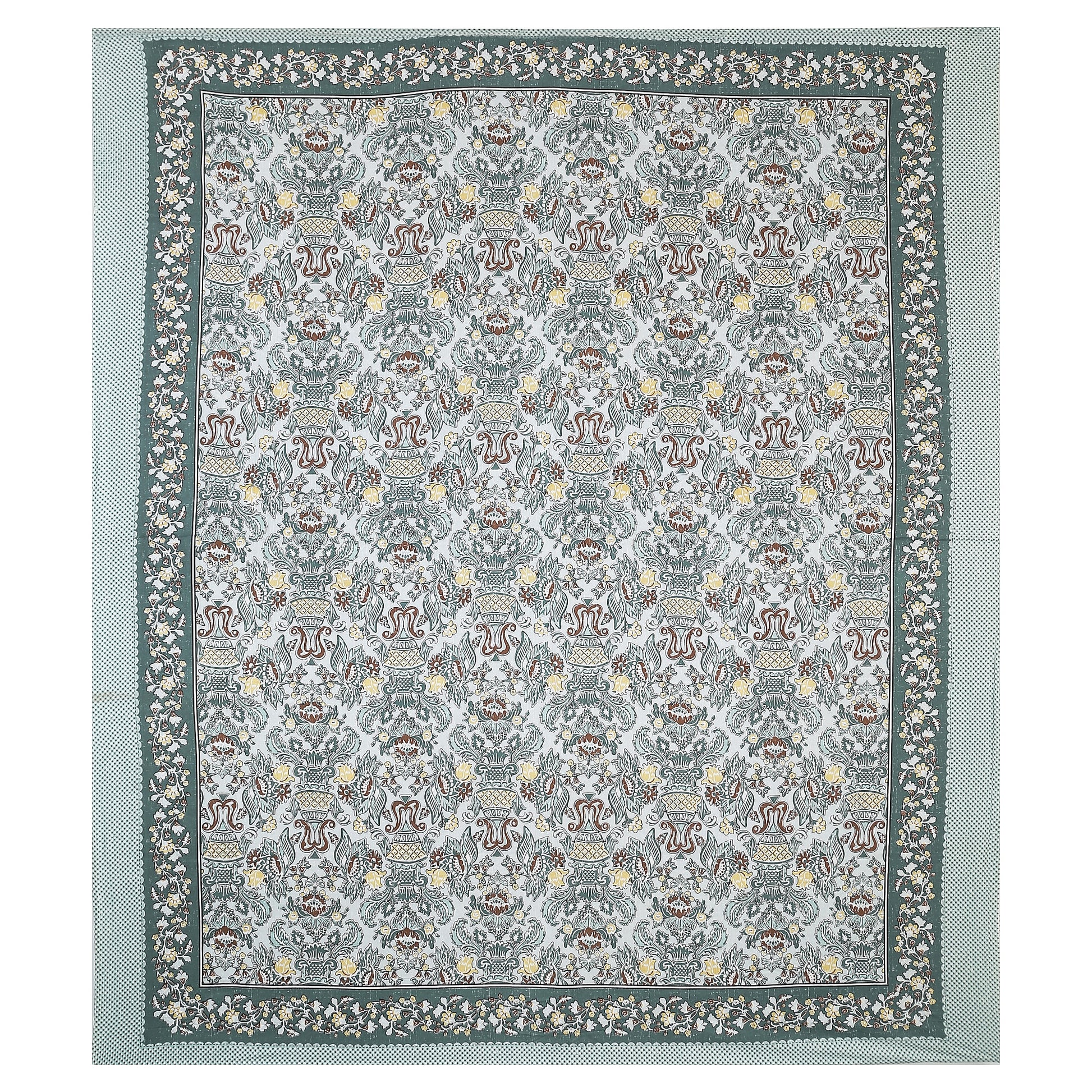 100% Cotton King Jaipuri Prints Flat Bedsheet (Pack of 1, Multicolor)