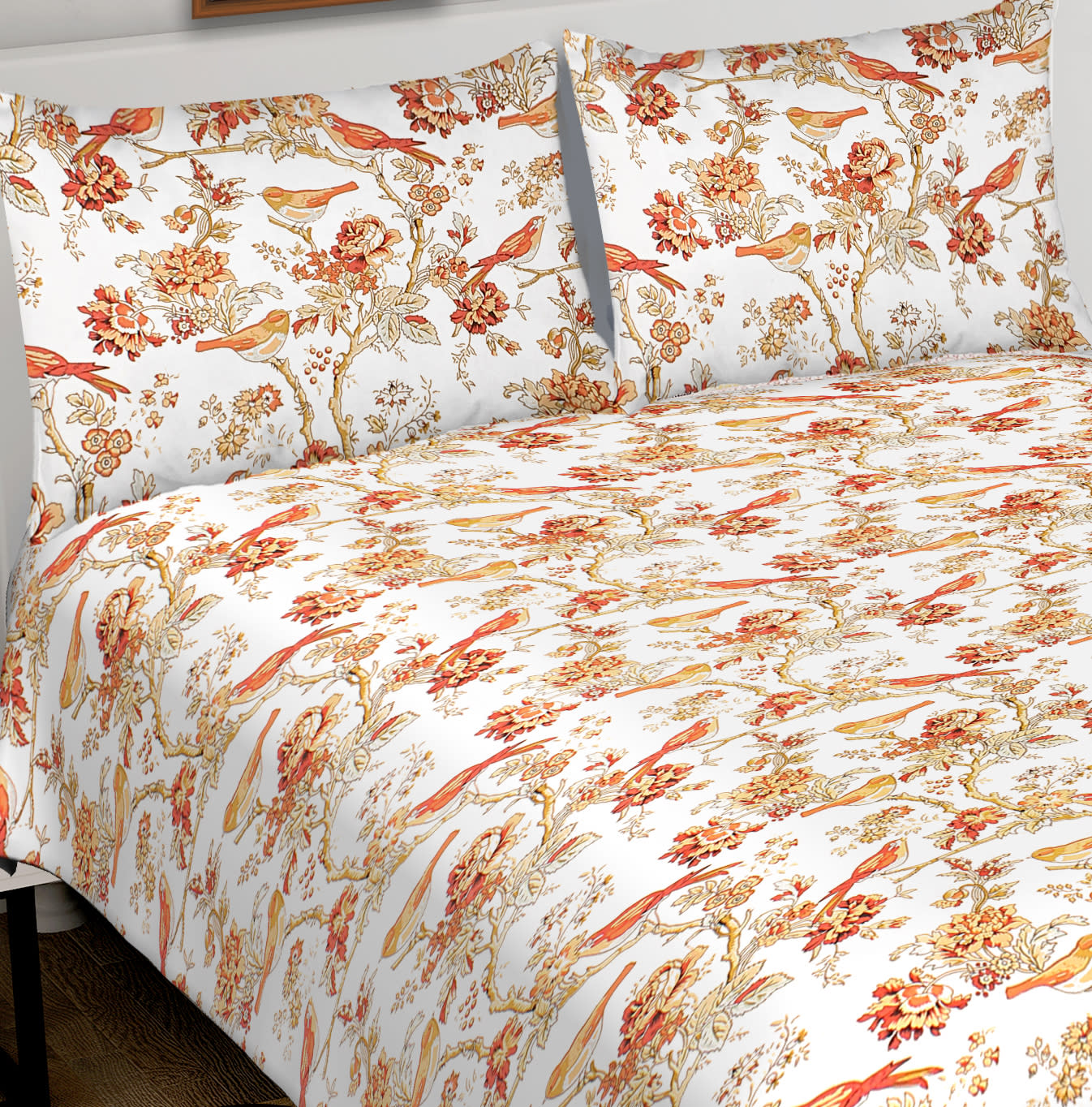 100% Cotton King Jaipuri Prints Flat Bedsheet (Pack of 1, Multicolor)