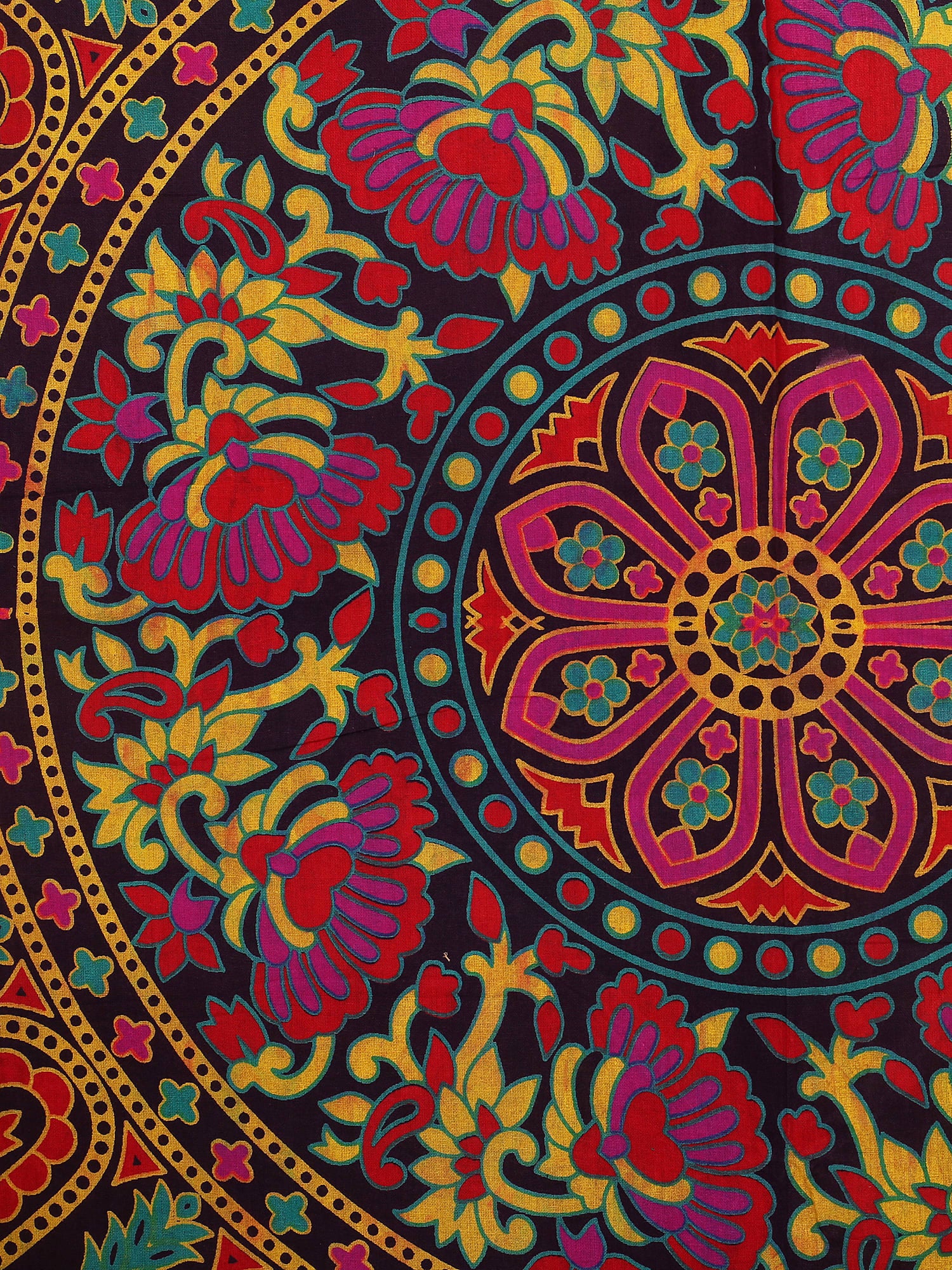 100% Cotton Printed King Bedsheet (Purple)