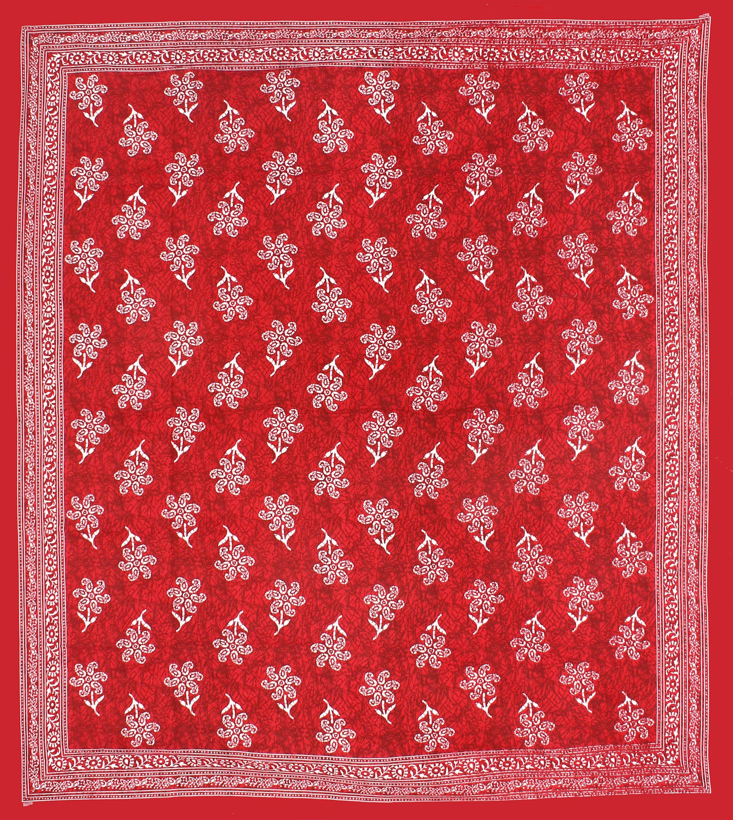 1 Jaipuri Traditional Double Bed Bedsheet with 2 Pillow Covers