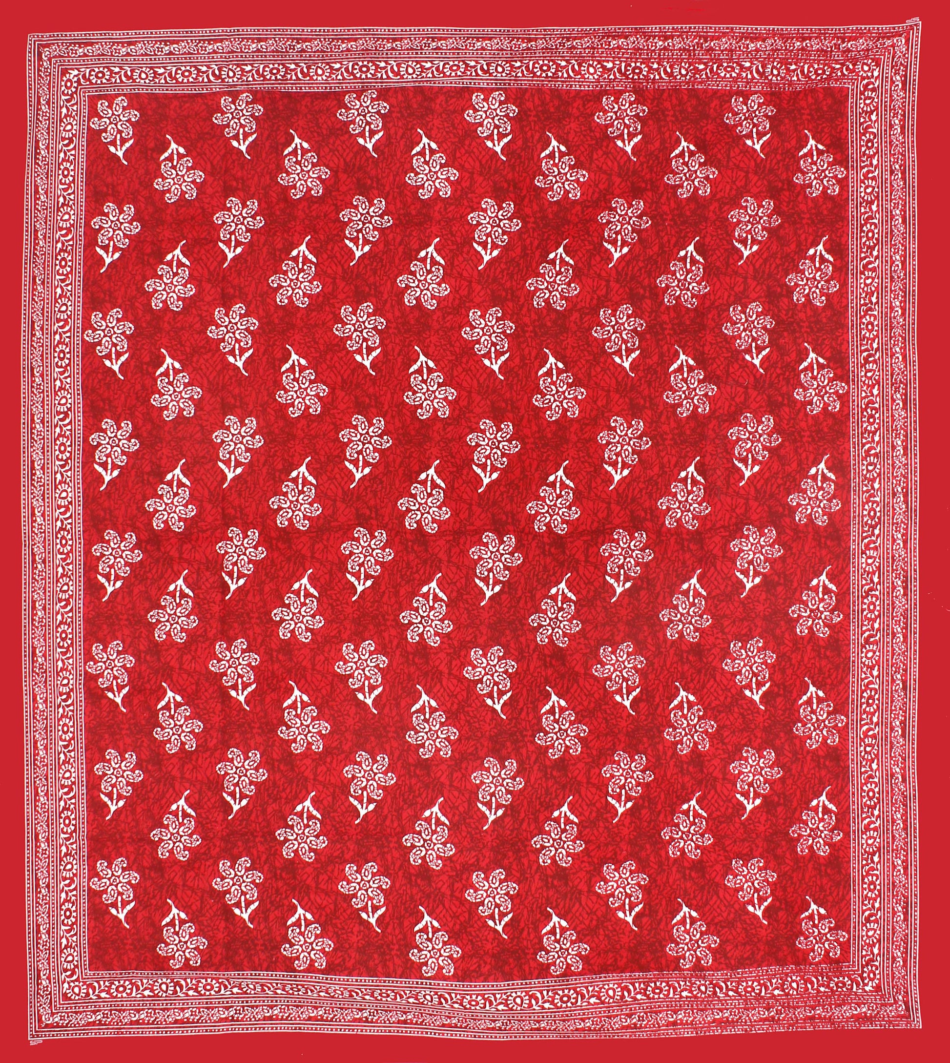 1 Jaipuri Traditional Double Bed Bedsheet with 2 Pillow Covers
