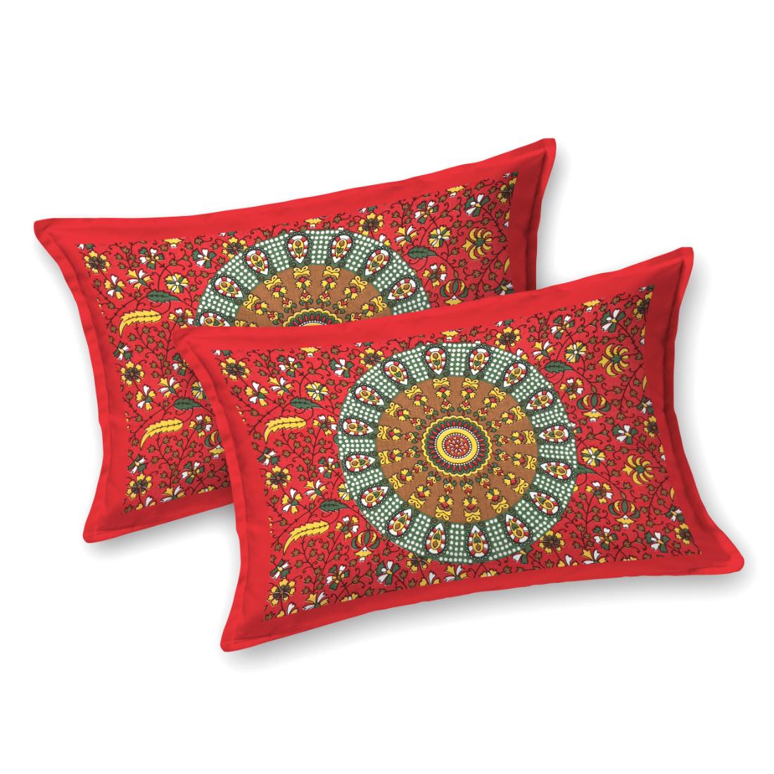 Cotton double bedsheet with 2 pillow cover