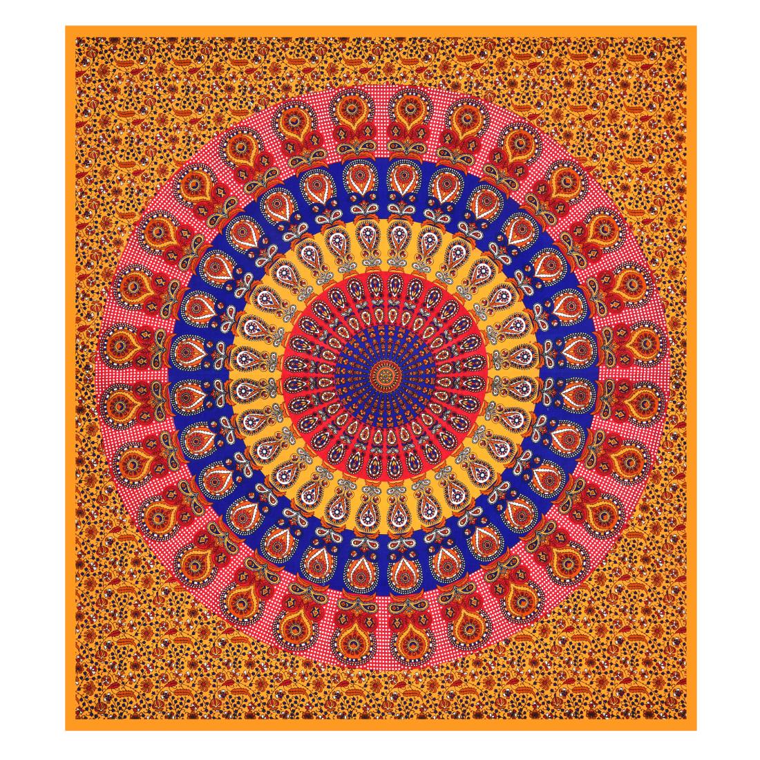 Cotton jaipuri double bedsheet with 2 pillow cover