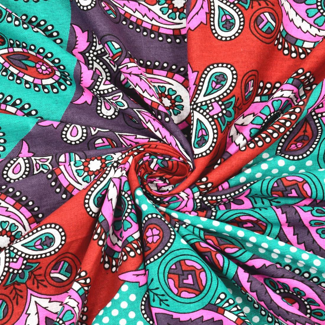 Cotton jaipuri double bedsheet with 2 pillow cover