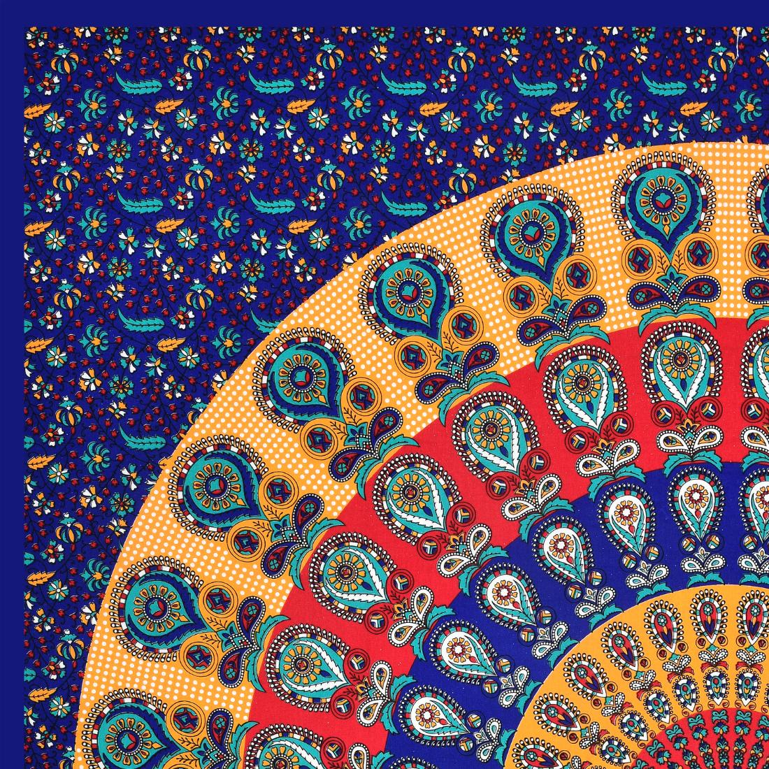 Cotton jaipuri double bedsheet with 2 pillow cover