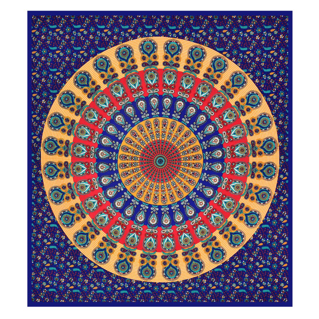 Cotton jaipuri double bedsheet with 2 pillow cover
