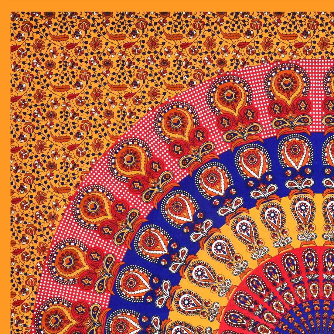 Cotton jaipuri double bedsheet with 2 pillow cover