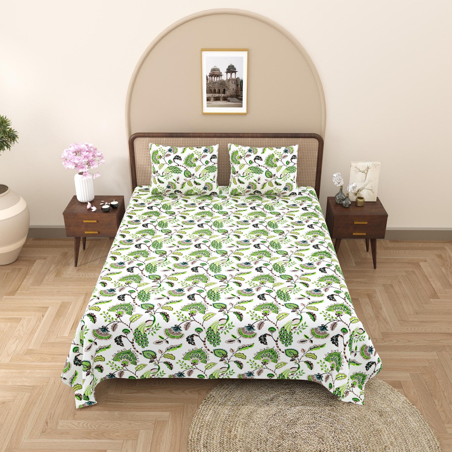 Rajasthan Royal Super Fine Cotton Block Print King Size Bedsheet