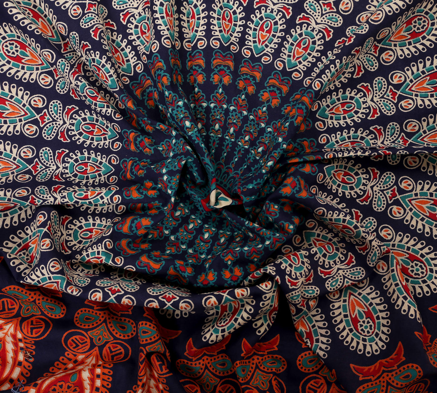 Jaipuri Prints Cotton 100% King Bedsheet (Multicolor)