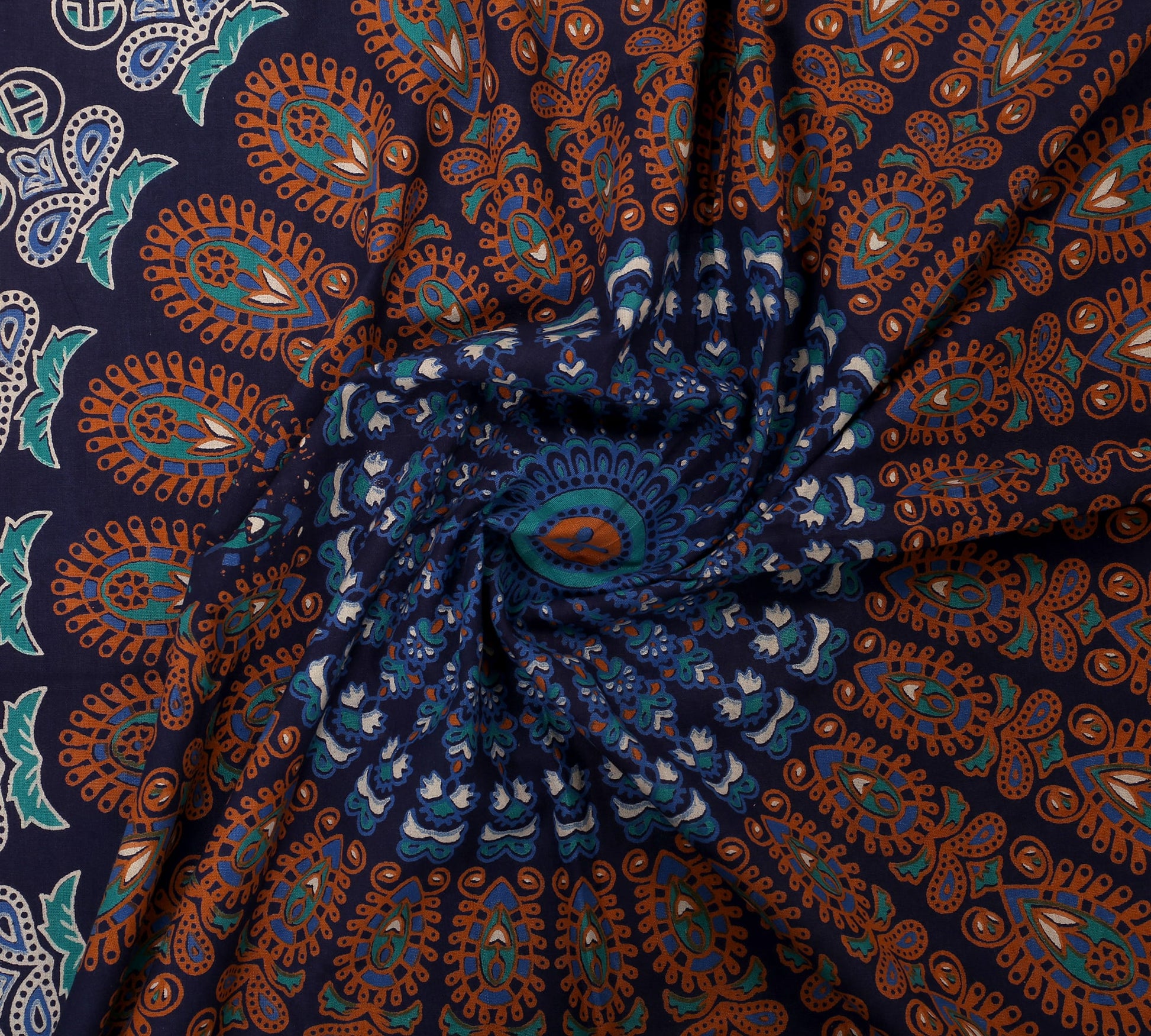 100% Cotton Printed King Bedsheet (Blue )