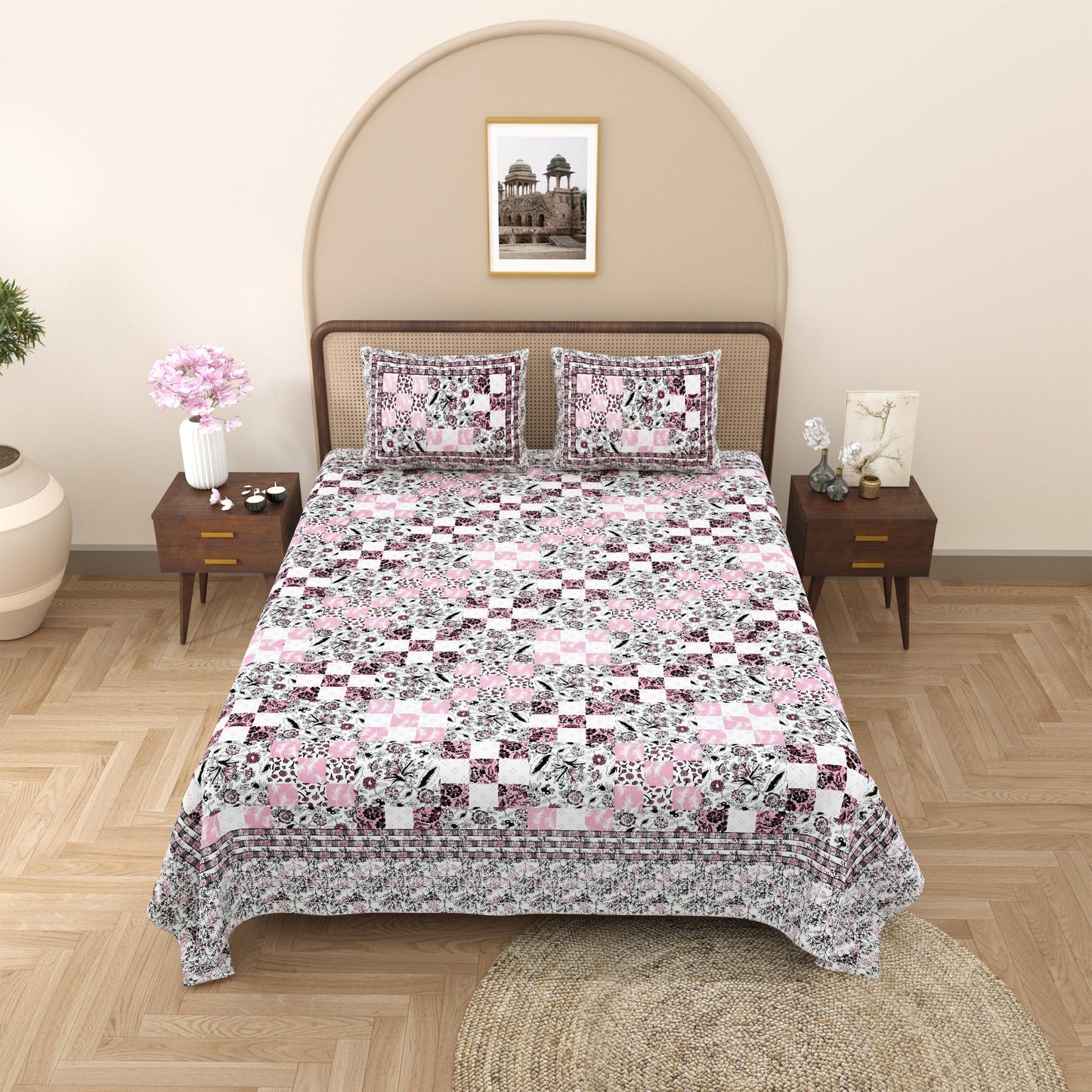 Rajasthan Royal Super Fine Cotton Block Print King Size Bedsheet