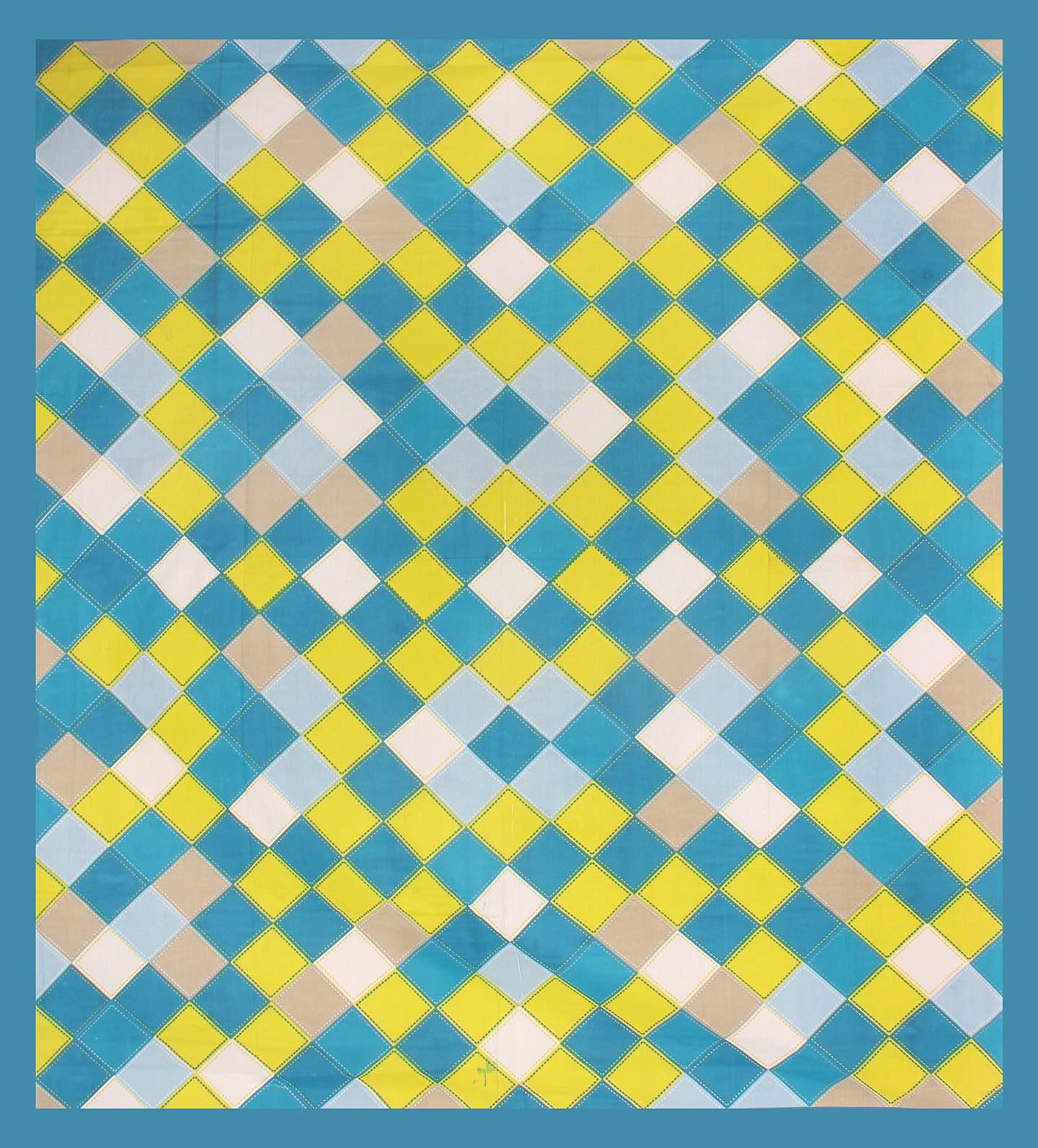 Cotton Printed Double Bedsheet (Blue)