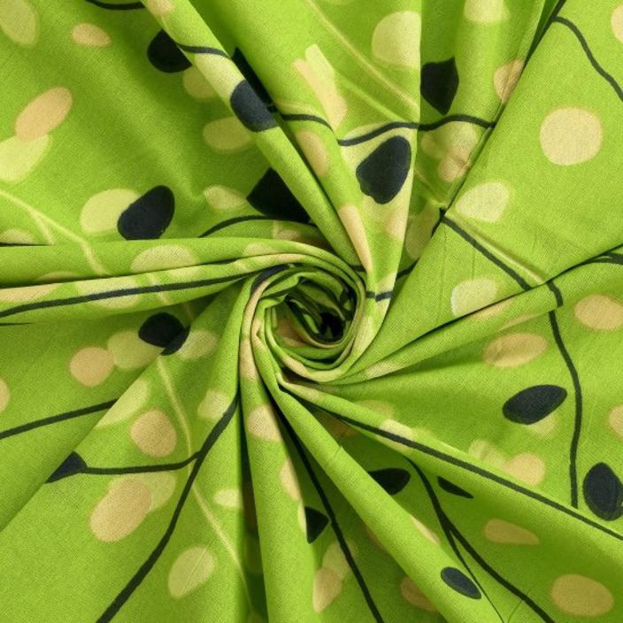 Jaipuri Prints Cotton Double Bedsheet (Green)