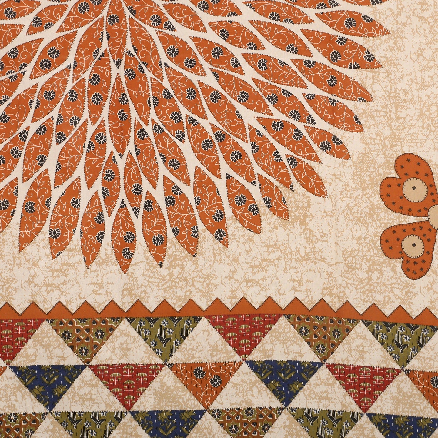 Jaipuri Prints Cotton Single Bedsheet (Multicolor)