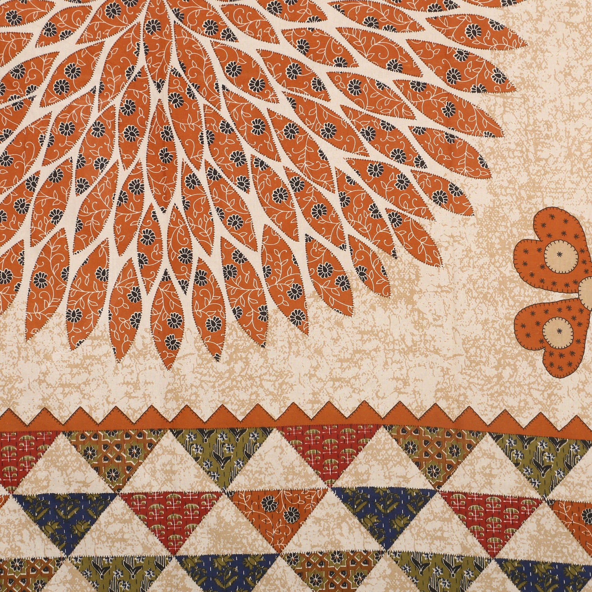 Jaipuri Prints Cotton Single Bedsheet (Multicolor)