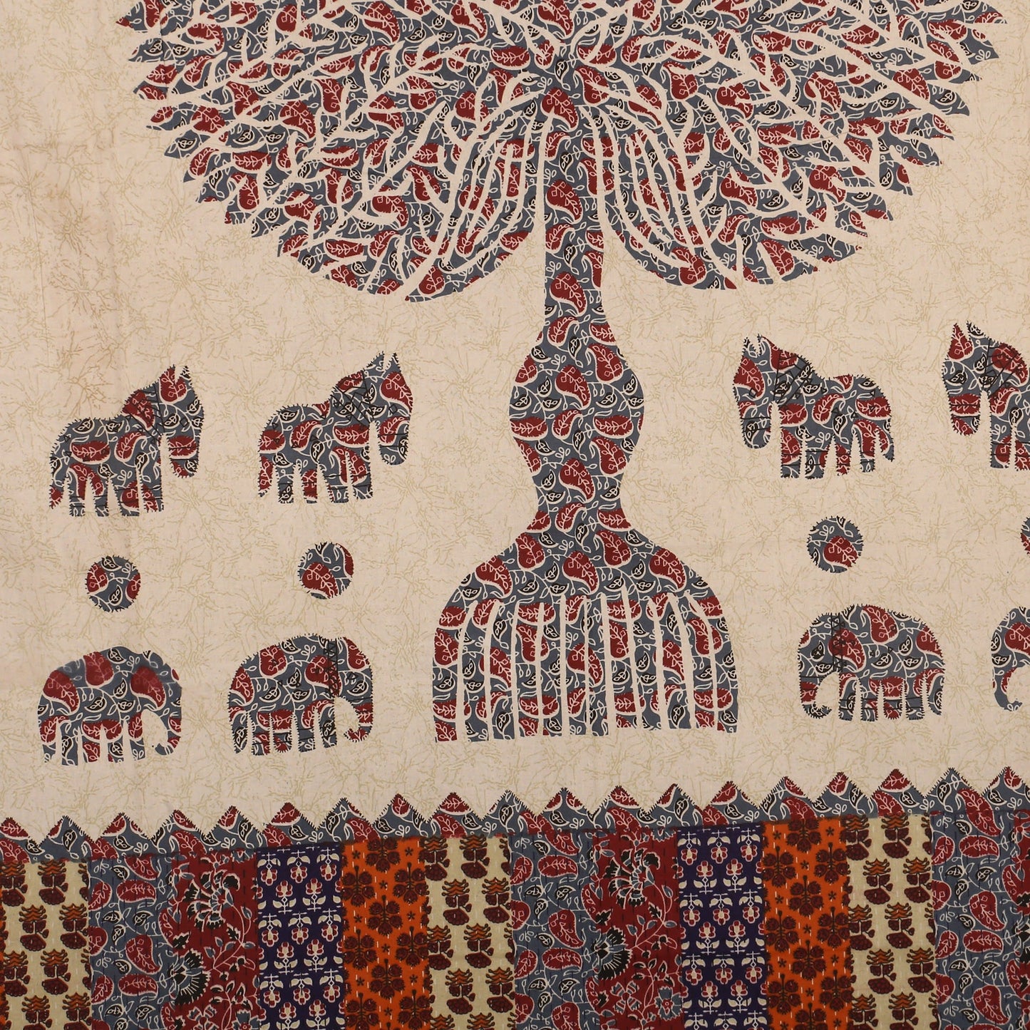 Jaipuri Prints Cotton Single Bedsheet (Multicolor)