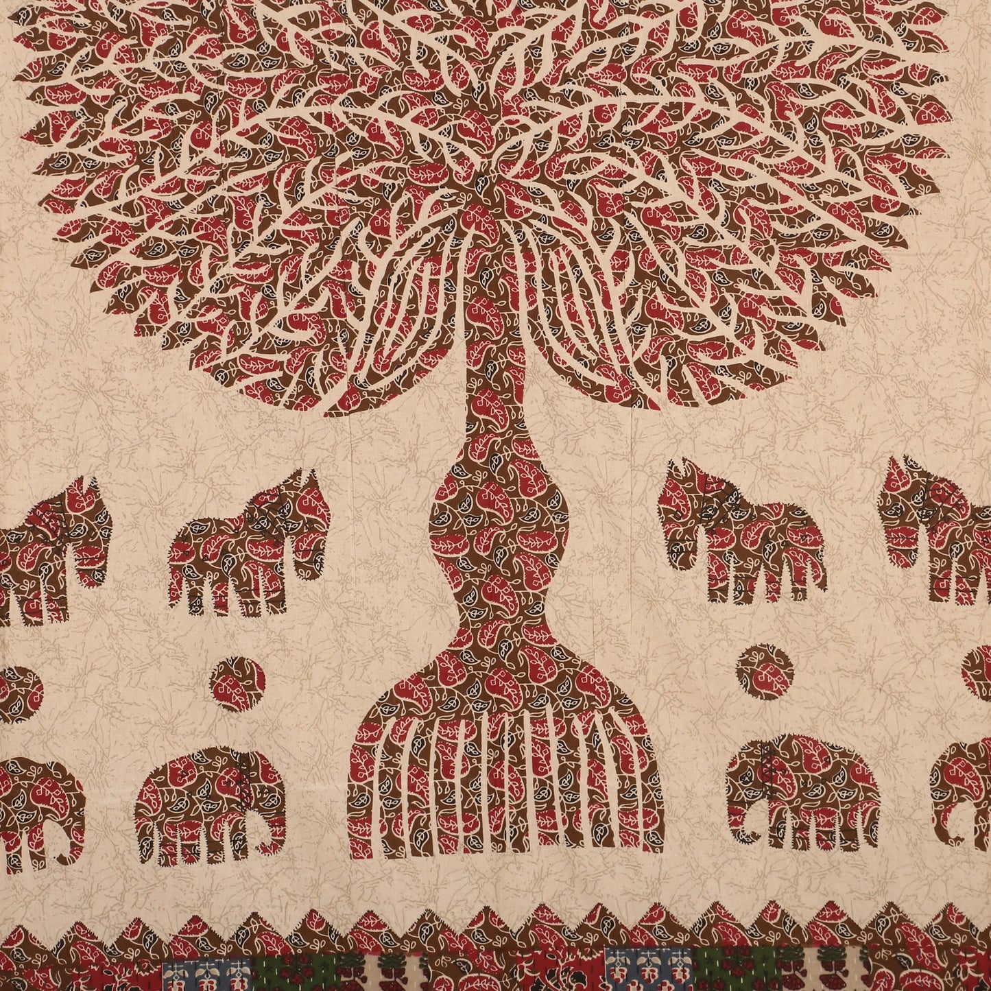 Jaipuri Prints Cotton Single Bedsheet (Multicolor)
